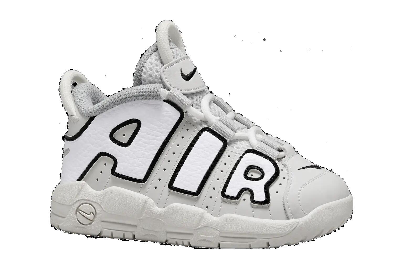 Nike Air More Uptempo TD Low-Top Sneakers, Photon Dust/White/Black, EU 18.5 1/1