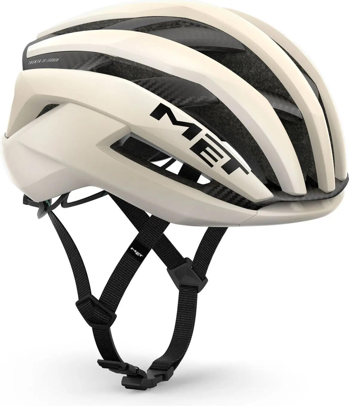 MET Trenta 3K Carbon Weiß Cloud Rennradhelm 1/4