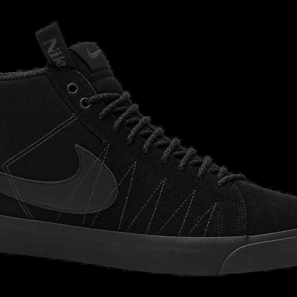 Pánske skateboardové tenisky mid-top Nike SB Zoom Blazer Mid - čierne
