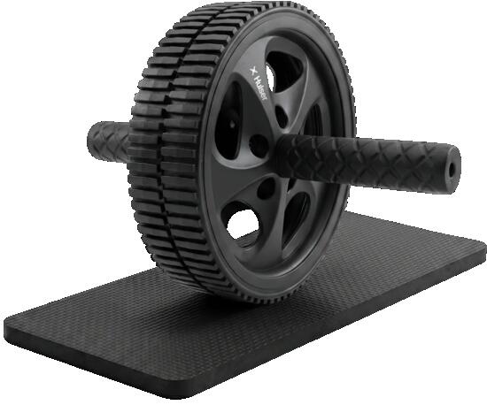 Ab Wheel roue abdominale fitness double avec tapis genoux