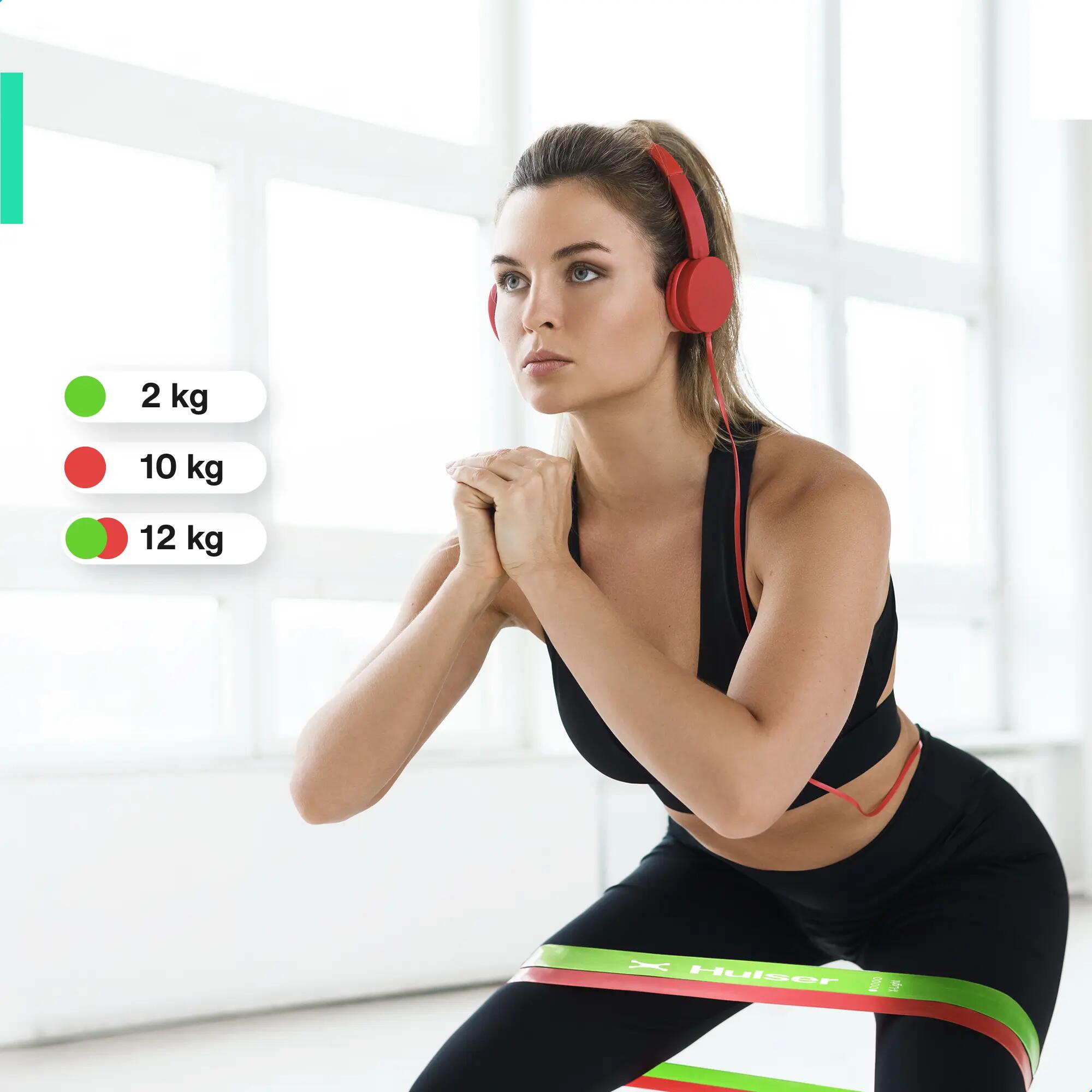 Mini weerstandsbanden fitness 5-delig 30 cm 2–18 kg 4/5