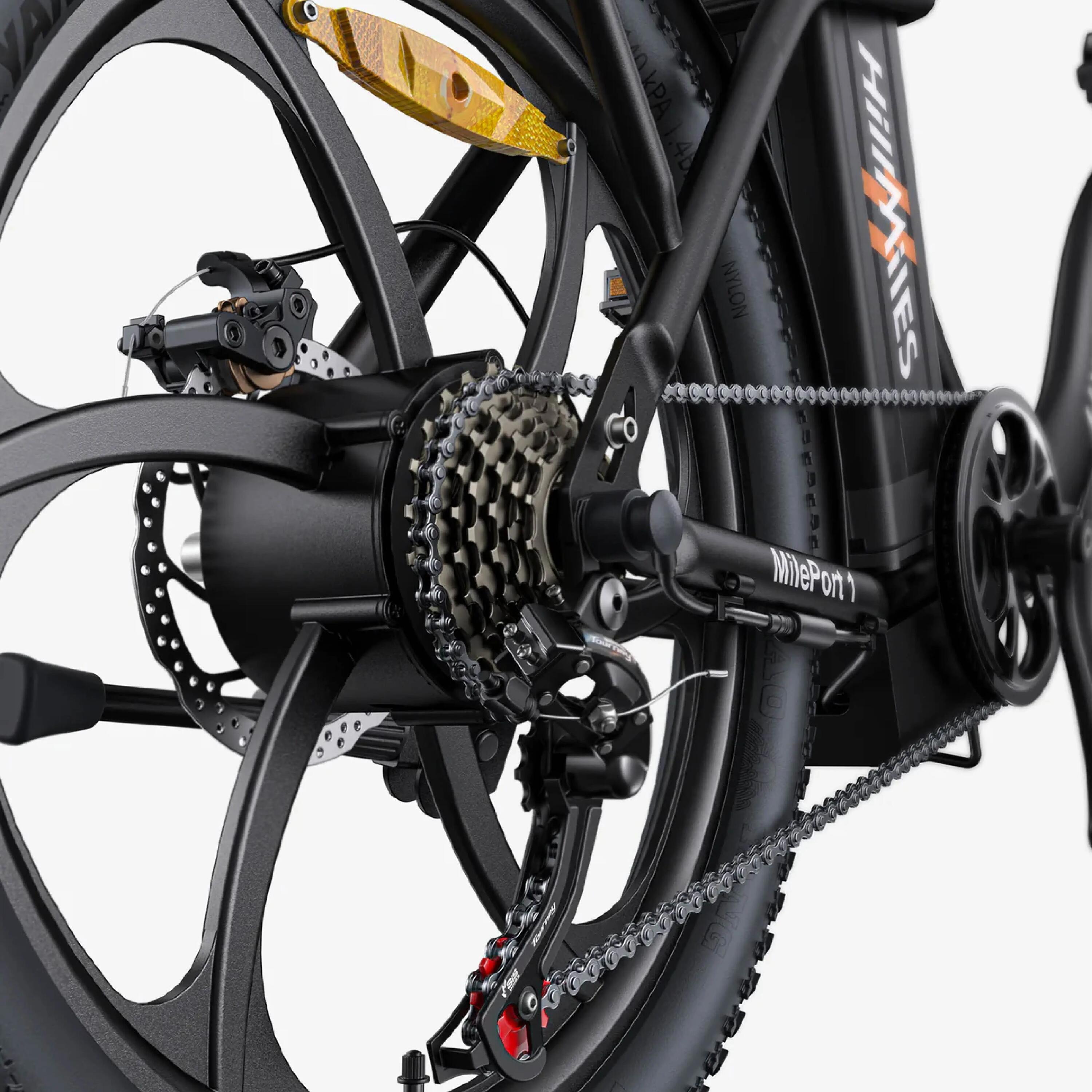 HillMiles MilePort 1 Faltbares E-Bike 60km Reichweite 20" Reifen IPX4 5/7
