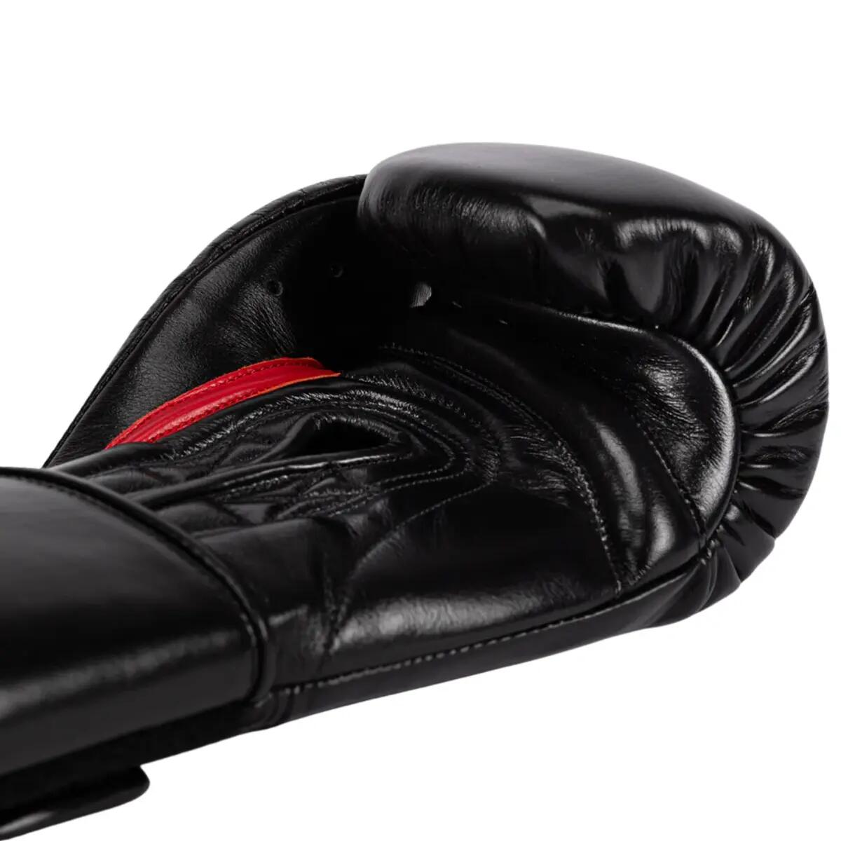 Gants de boxe HitnMove Agility Noir/Rouge métallisé 12oz 12/12