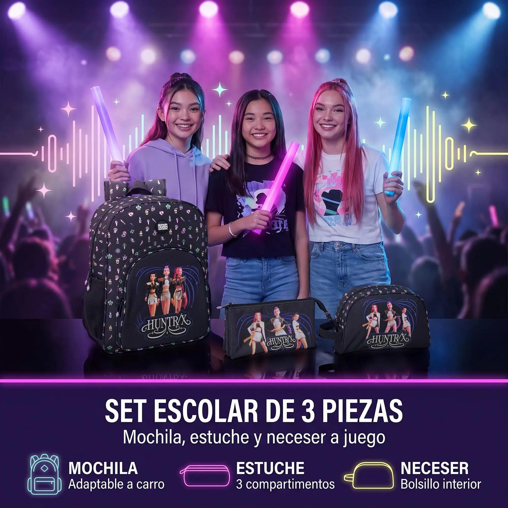 Conjunto K-Pop Demon Hunters Sound: Mochila, Estojo e Nécessaire 2/6