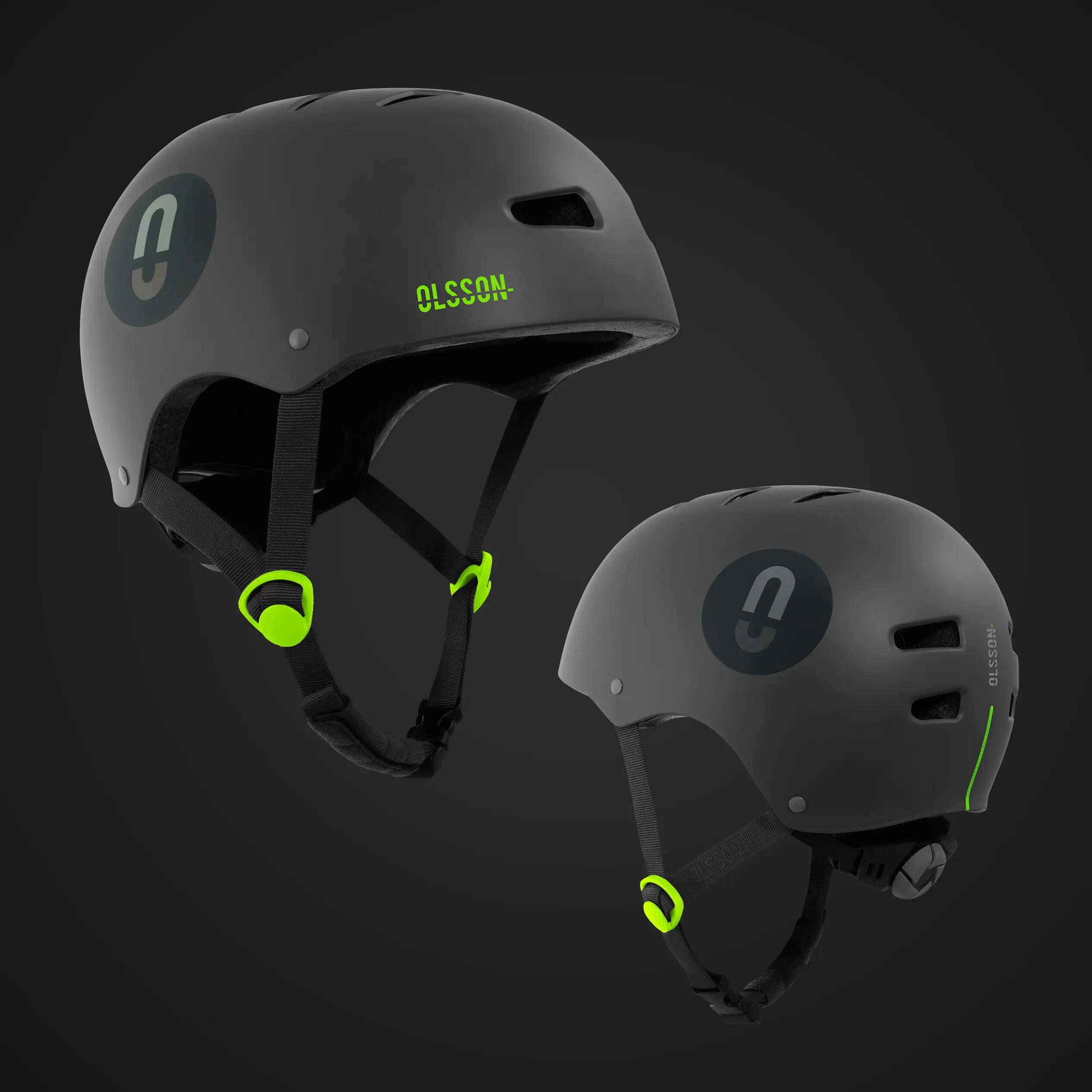 Capacete scooter OLSSON URBAN RIDER Antracite 56-58cm skate Patins bicicleta 3/8