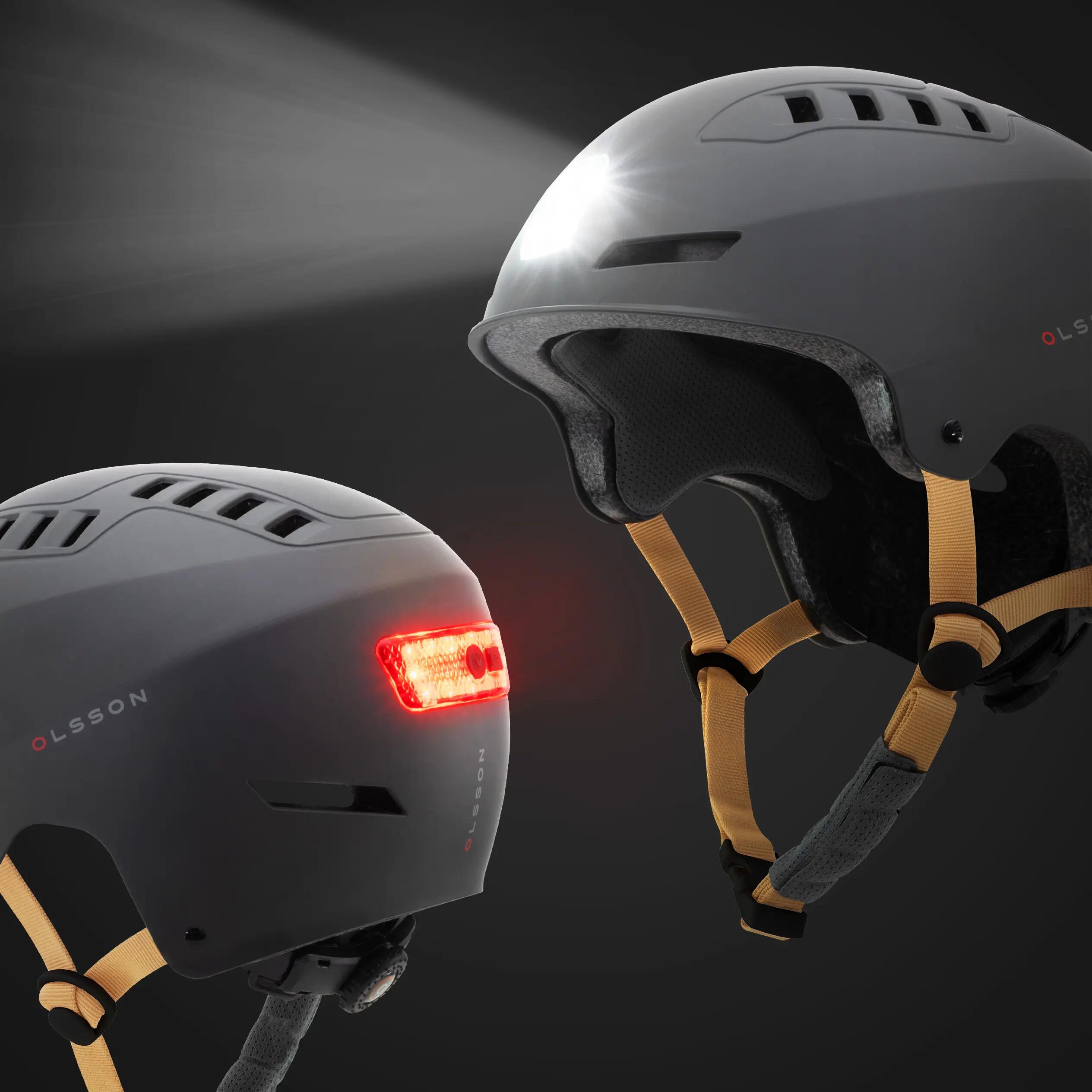 Helm met licht OLSSON URBAN LIGHT Antraciet M/L 55-58cm Step skate Schaatsen 3/8