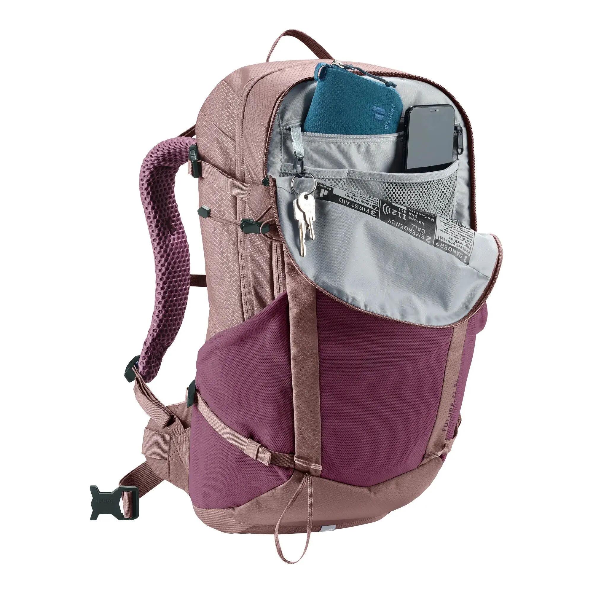 Mochila de senderismo - Mujer - Ligera y ventilada - Futura 21 SL - Burdeos 9/15