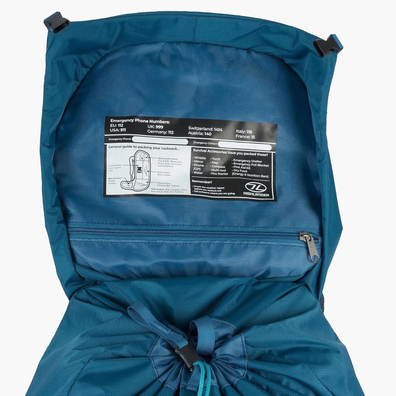 Highlander Ben Nevis 52L Blue Men's Hiking Backpack 13/15