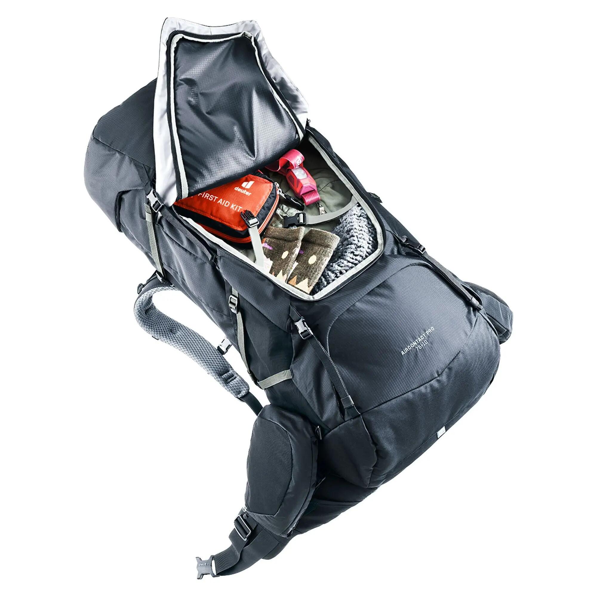 Trekkingrucksack - Wandern - Aircontact Pro 75+10 - vielseitig, stabil, schwarz 11/15