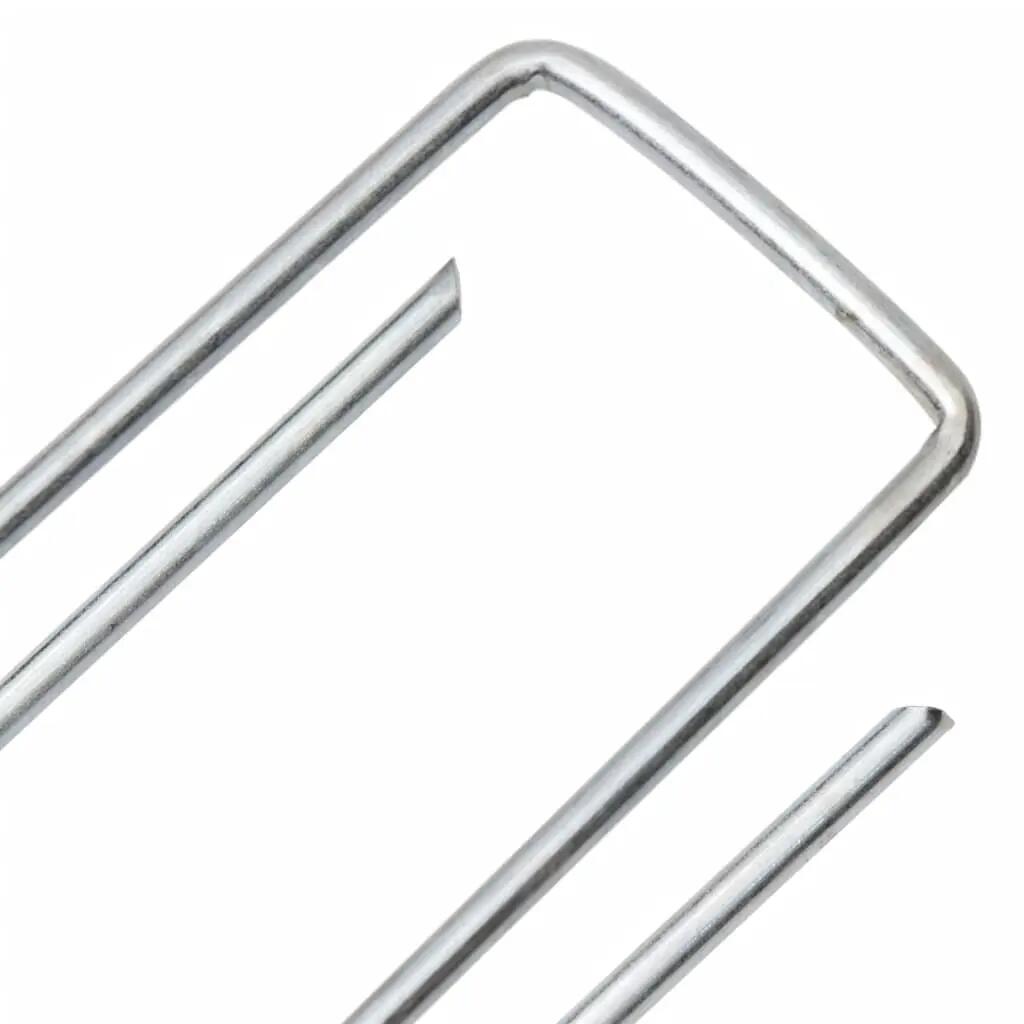 VidaXL Kotwy gruntowe 50 U 15x3,5 cm stal ocynkowana 4/5