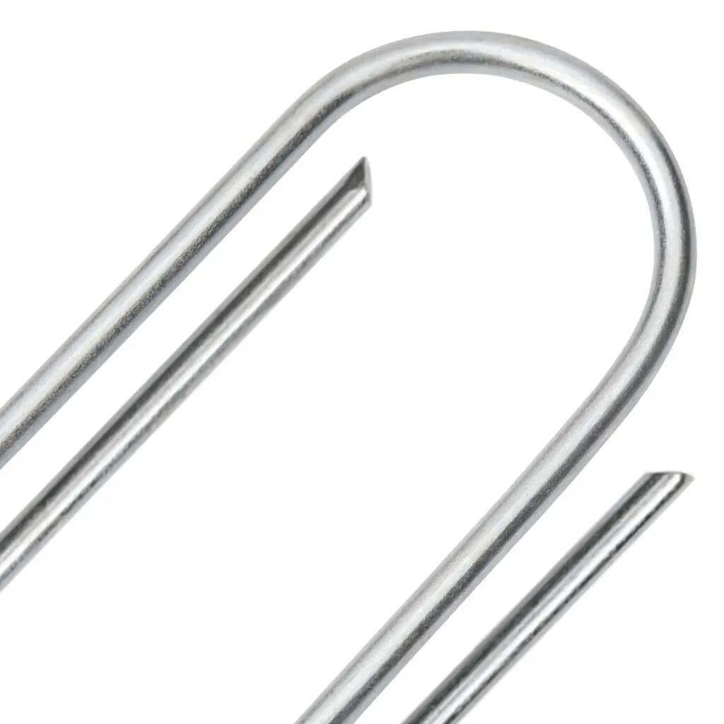 VidaXL Picchetti a U 25 pz 15x3,5 cm Acciaio Zincato 4/5