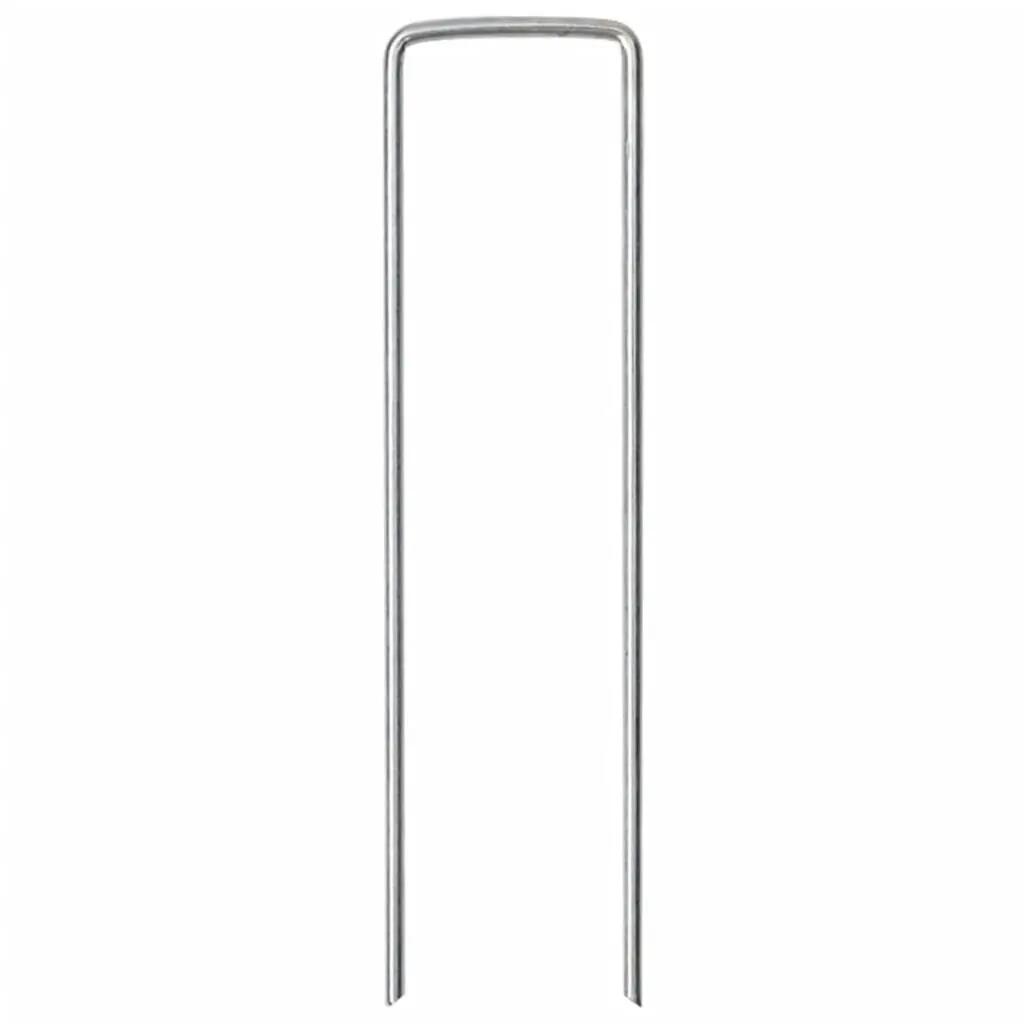 VidaXL Kotwy gruntowe 50 U 15x3,5 cm stal ocynkowana 3/5