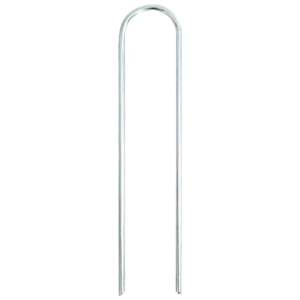 VidaXL grondharingen 50 st U-vorm 20x3,5 cm gegalvaniseerd staal 2/5