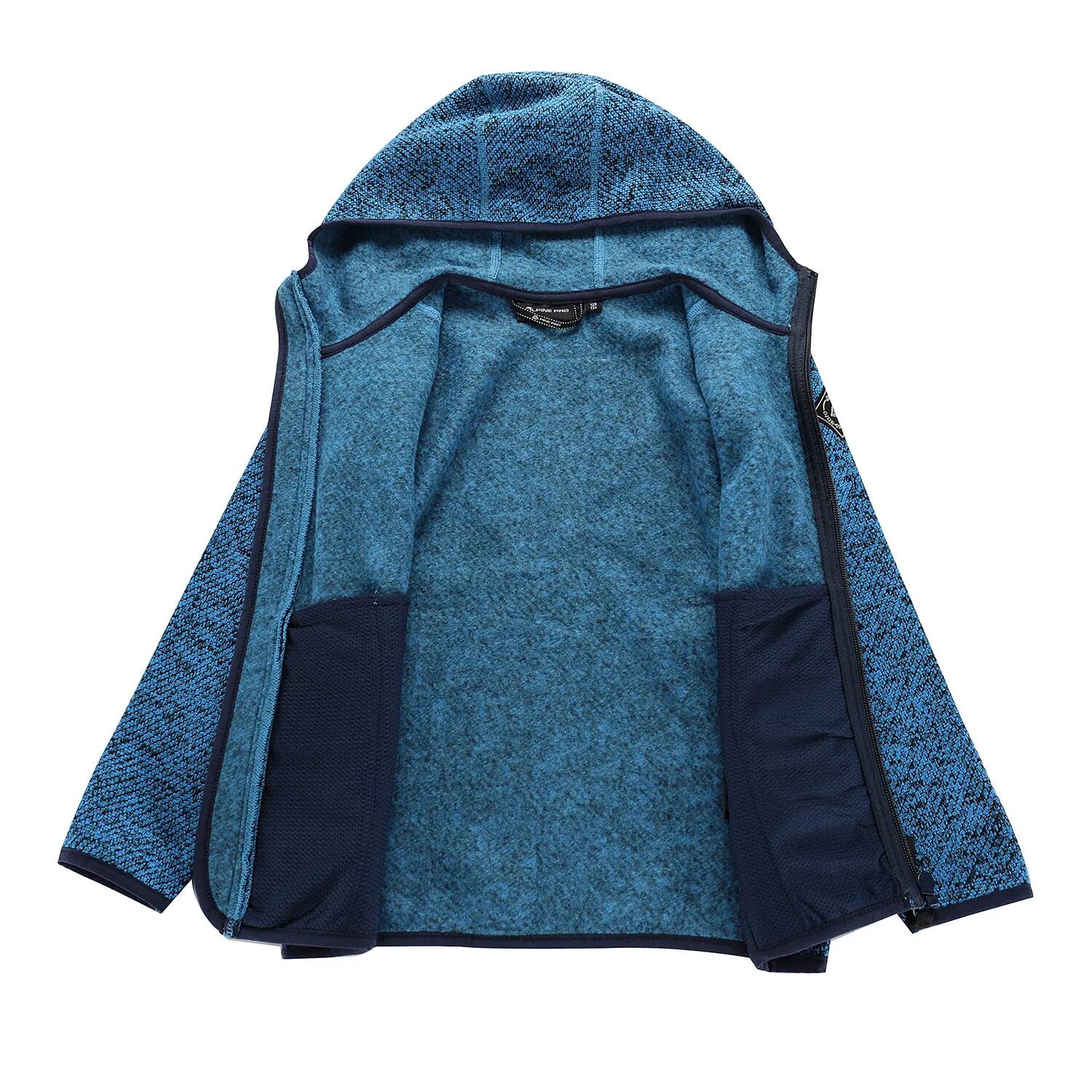 Bluza dziecięca polarowa z kapturem Alpine Pro Zego 3 3/8