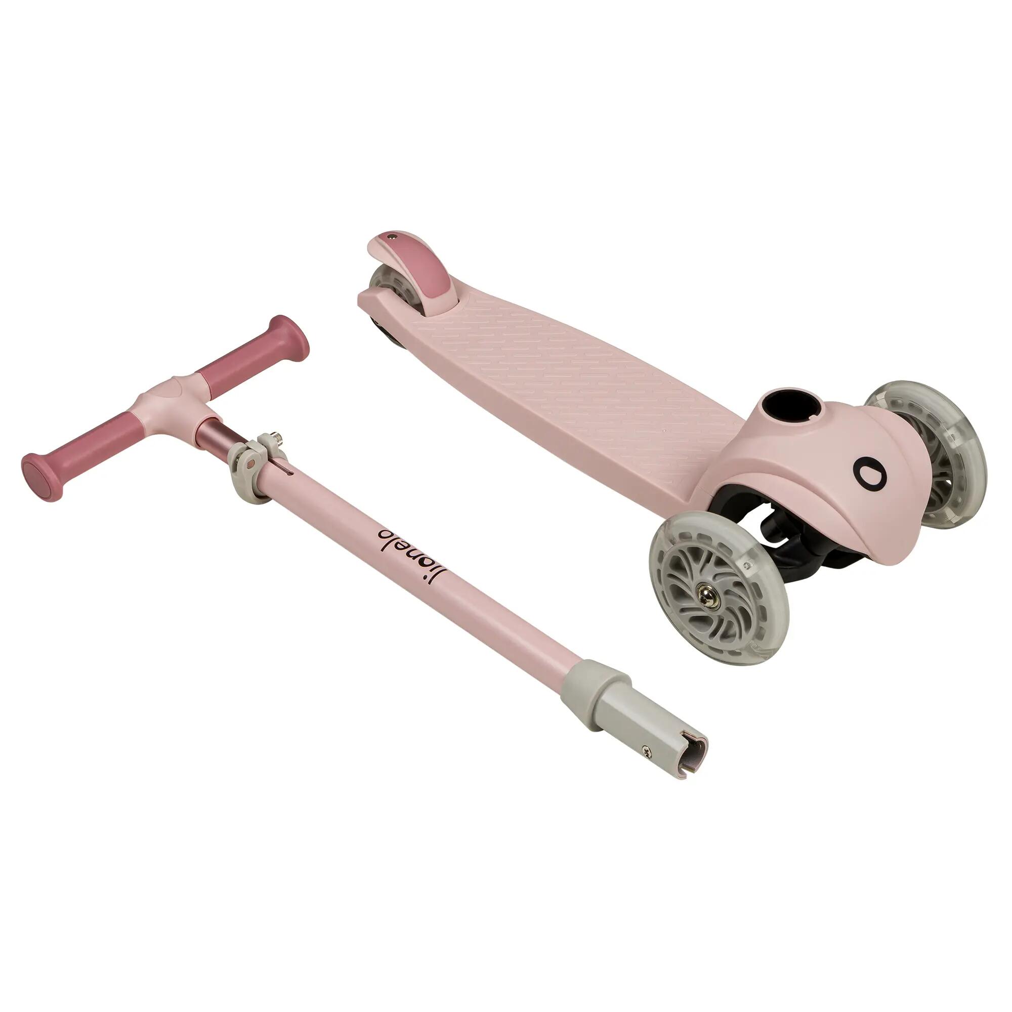 Trottinette 3 roues Lionelo Jessy LED, guidon réglable, avec casque, 50 kg 2/7