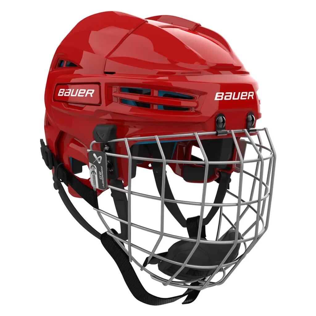 BAUER Prodigy 2.0 Червен детски хокейен шлем с маска