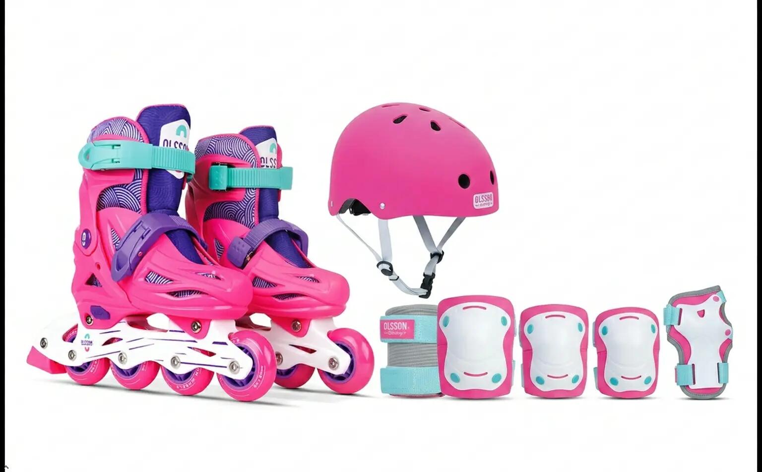 Kinderskates OLSSON LITE SALLY Roze verstelbare maat (28-31) 608Z lagers 5/6