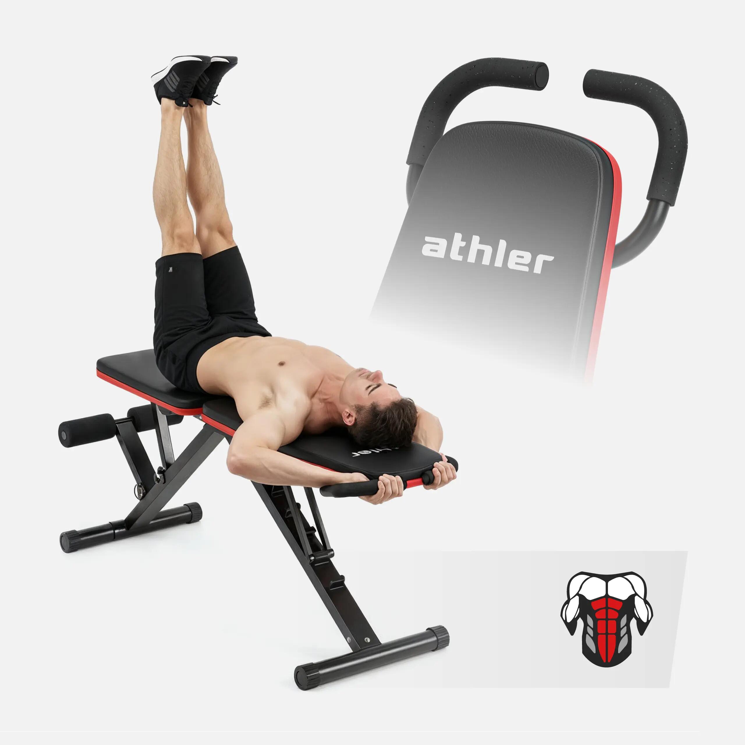 Hantelbank Athler Gorilla 15: Curlpult & Rückentrainer verstellbar 6/7