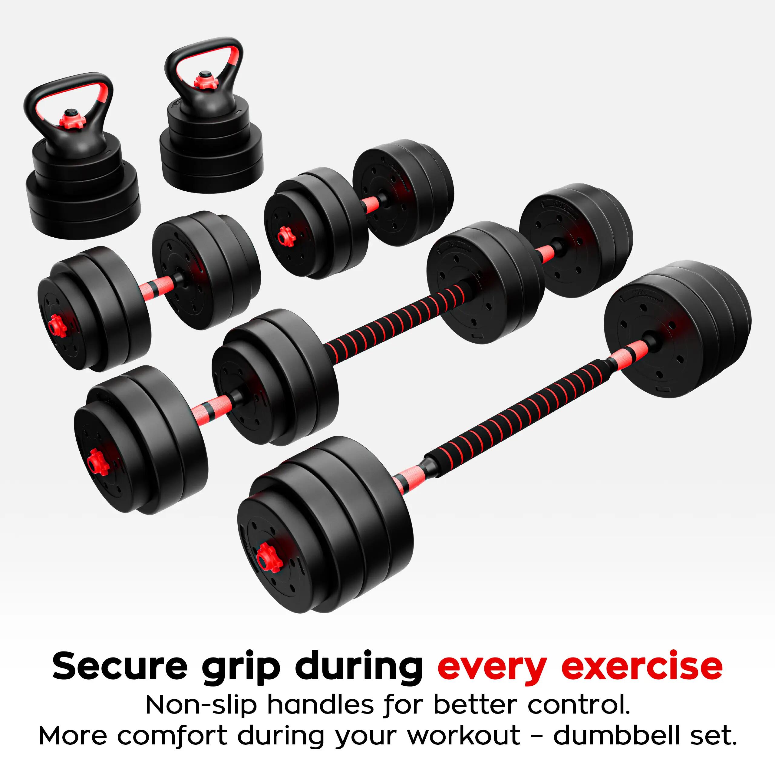Trainingshanteln verstellbare Lion 25 Athler Langhantel und Kettlebell 20kg 4in1 10/10