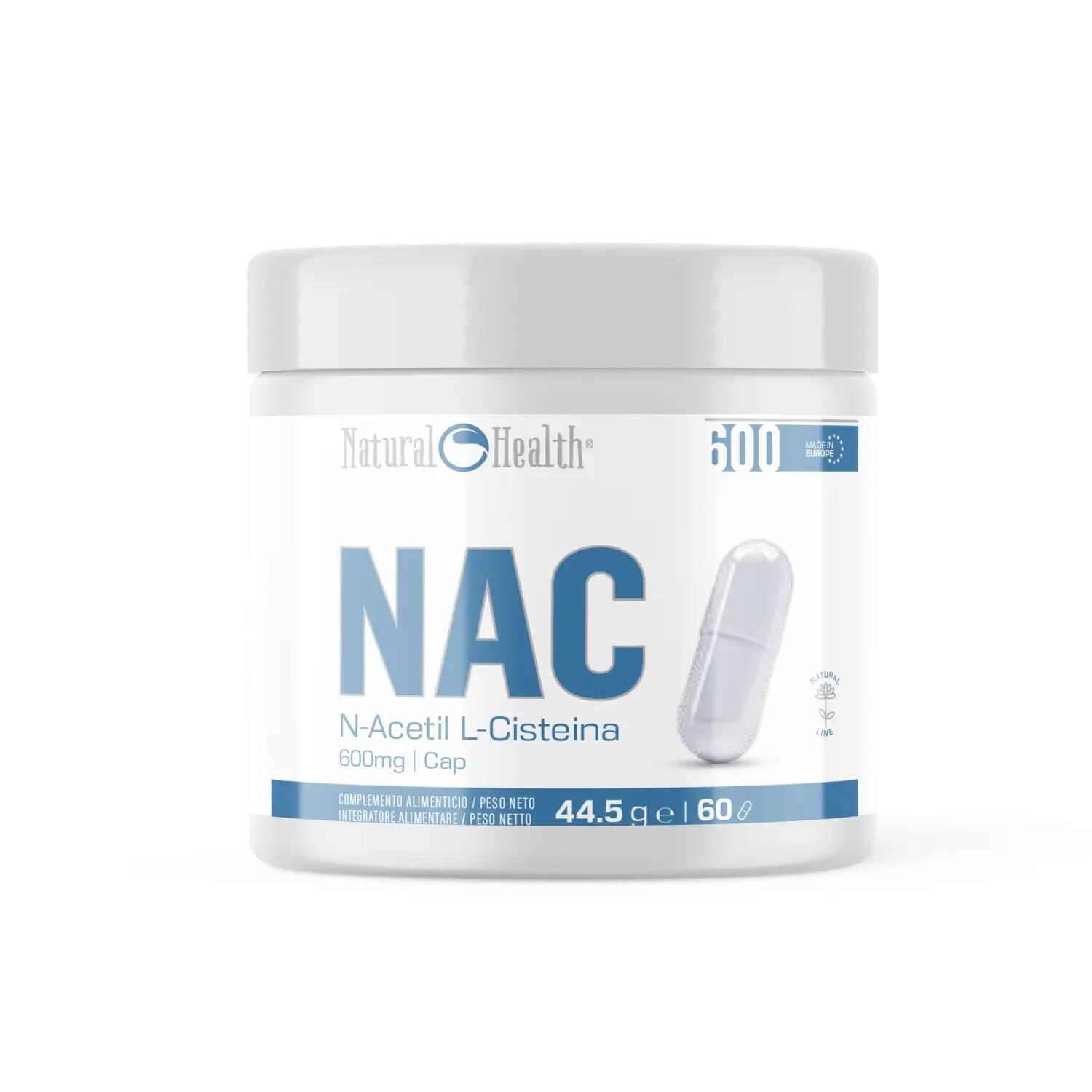 NAC 600mg | N-Acetilcisteína | 60 Cápsulas 3/5