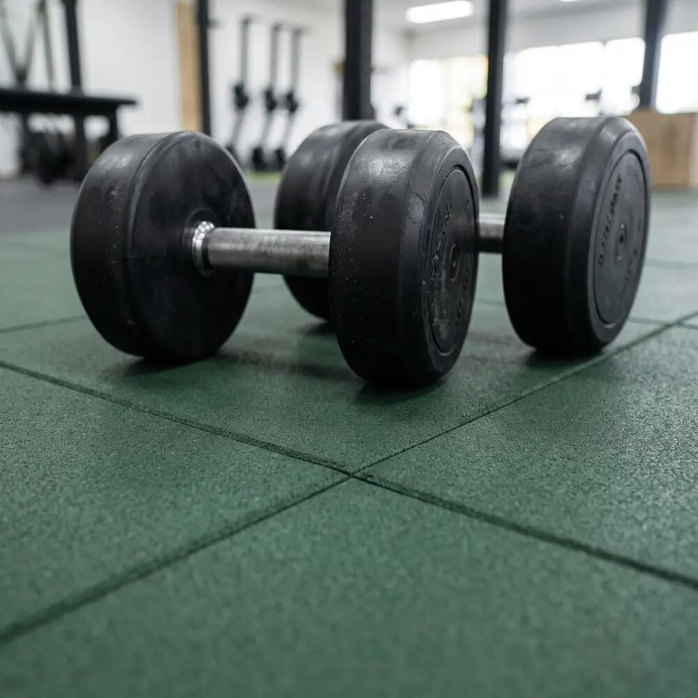 ARQUICAUCHO Losetas de Caucho para Gimnasio Pack 16. 50x50cm x 20mm Verde 5/9