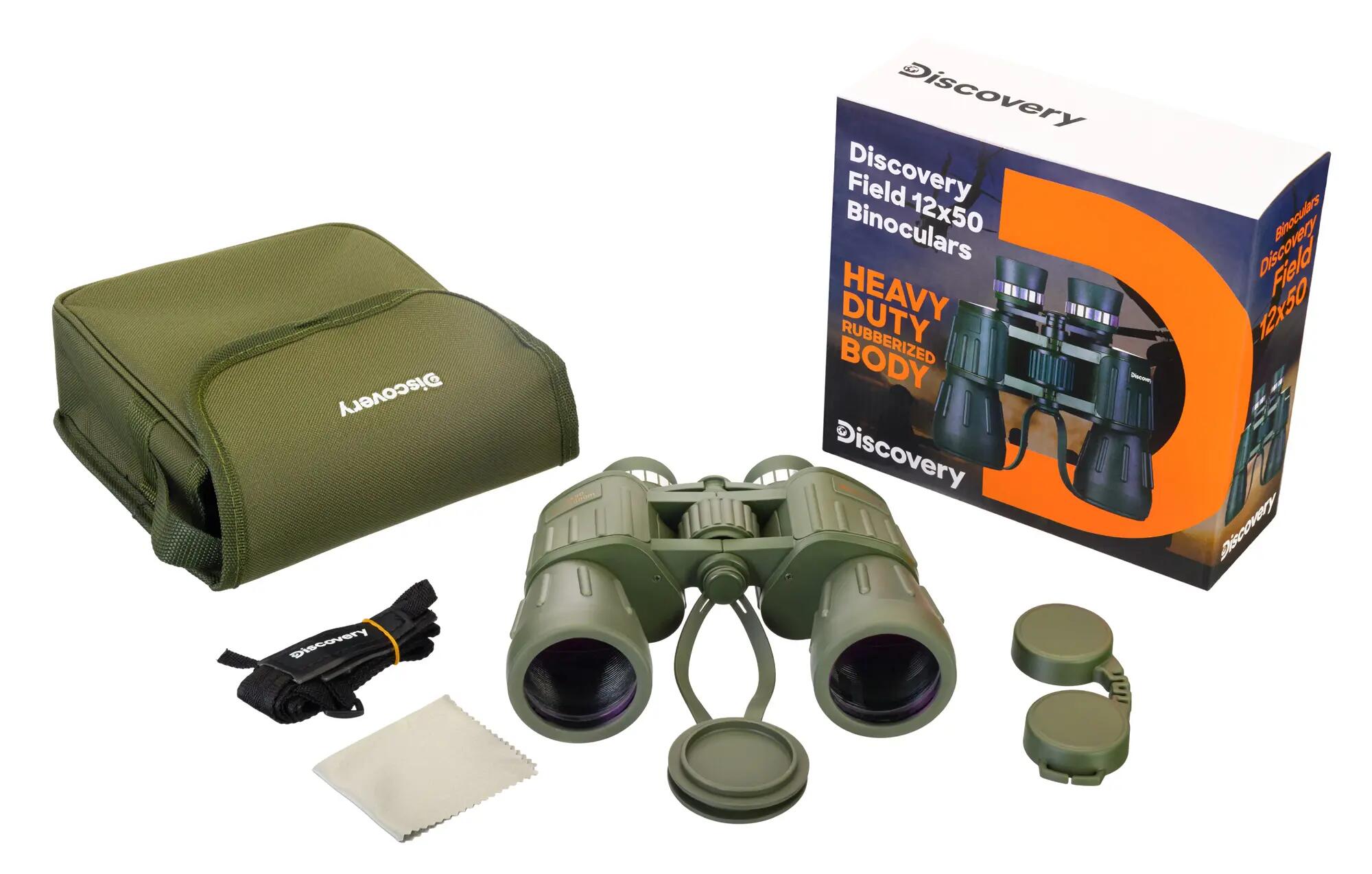 Kétszemes távcső Levenhuk Discovery Field 12x50 4/12
