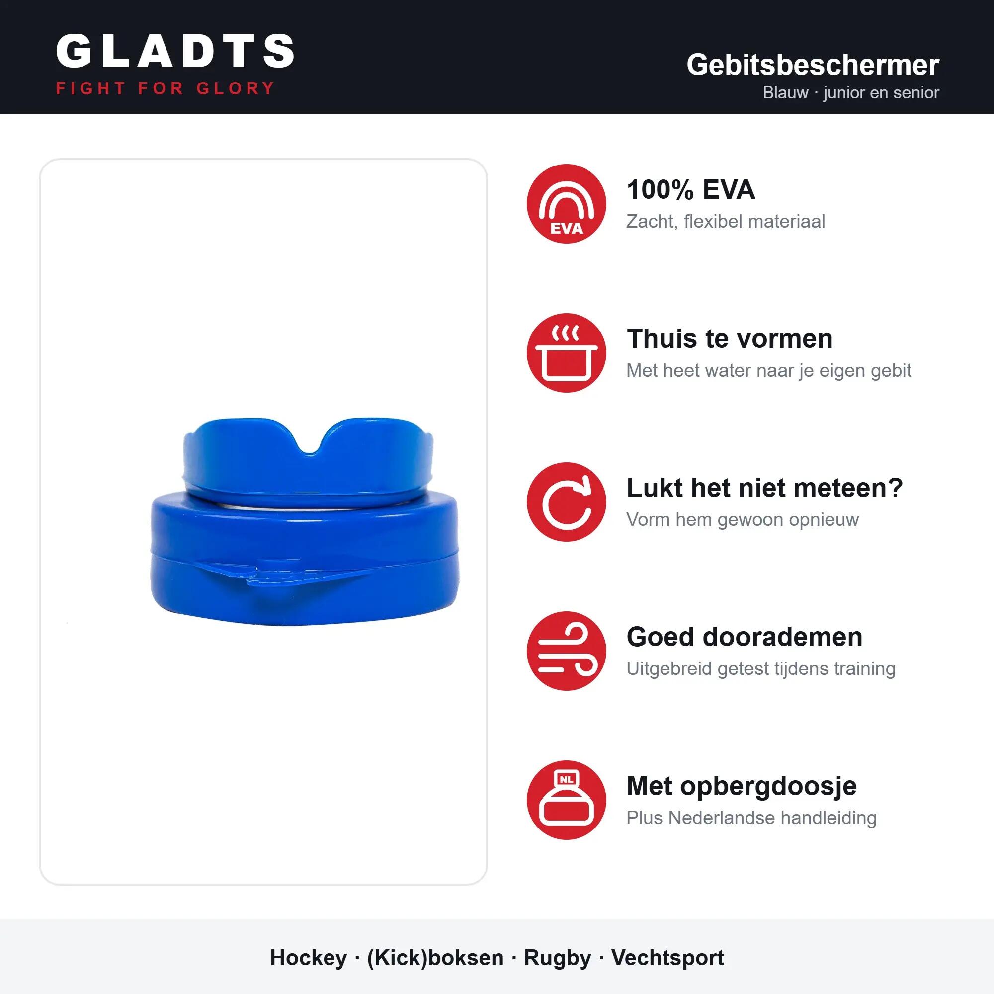 Protège-dents GLADTS avec boîte de rangement - Bleu 3/7