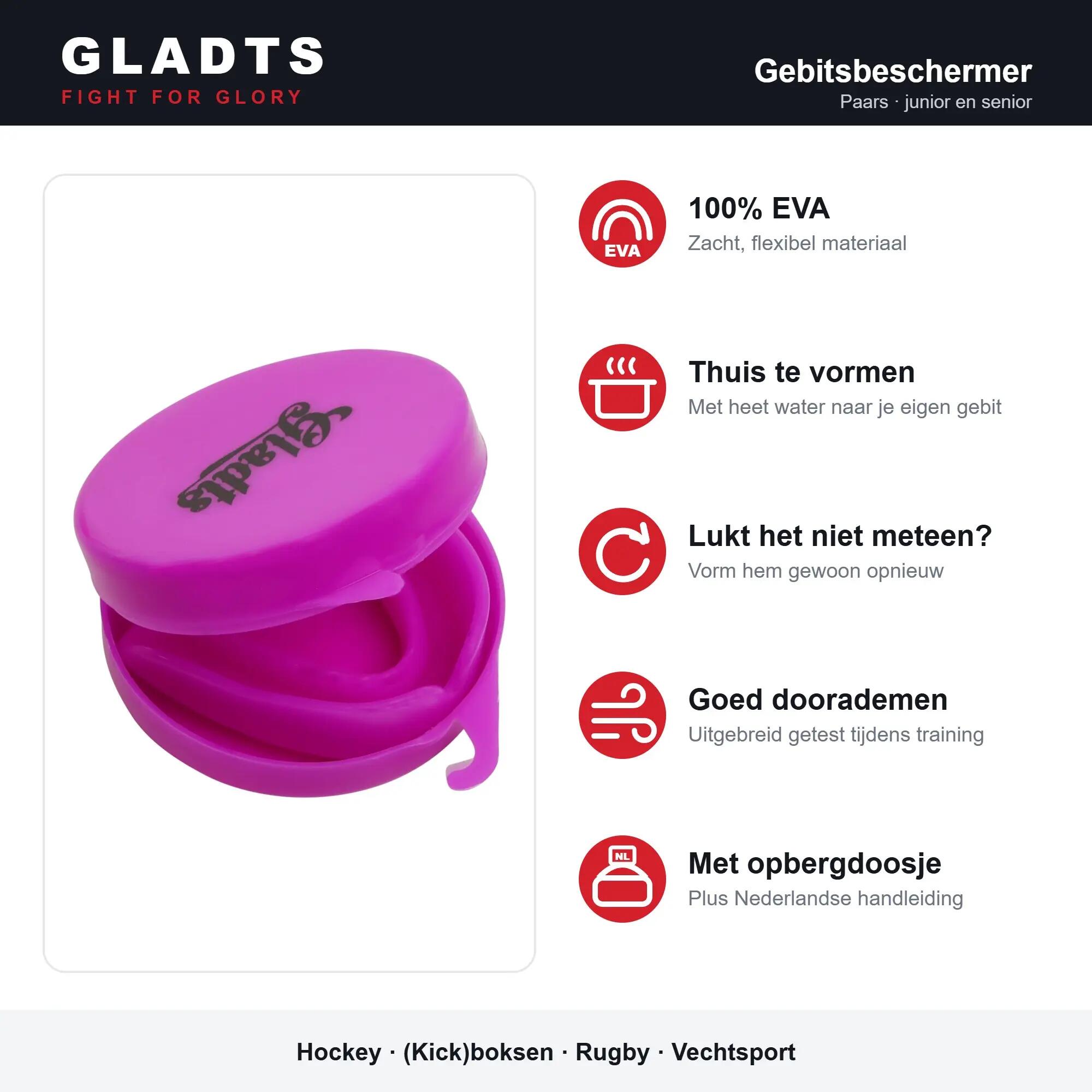 Protector bucal GLADTS con estuche - Morado 3/7