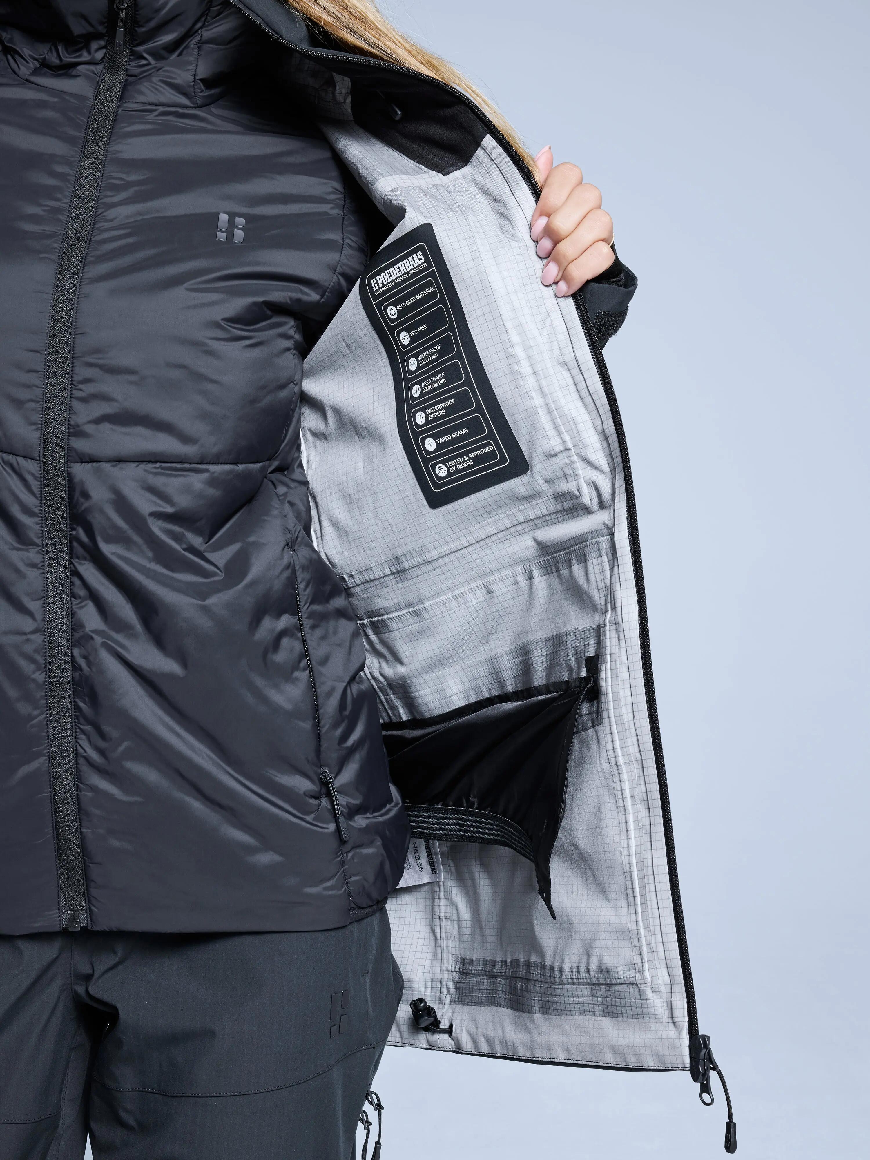 Chaqueta de esquí - Mujer - Hardshell - Freeride 3L - Negra 8/10
