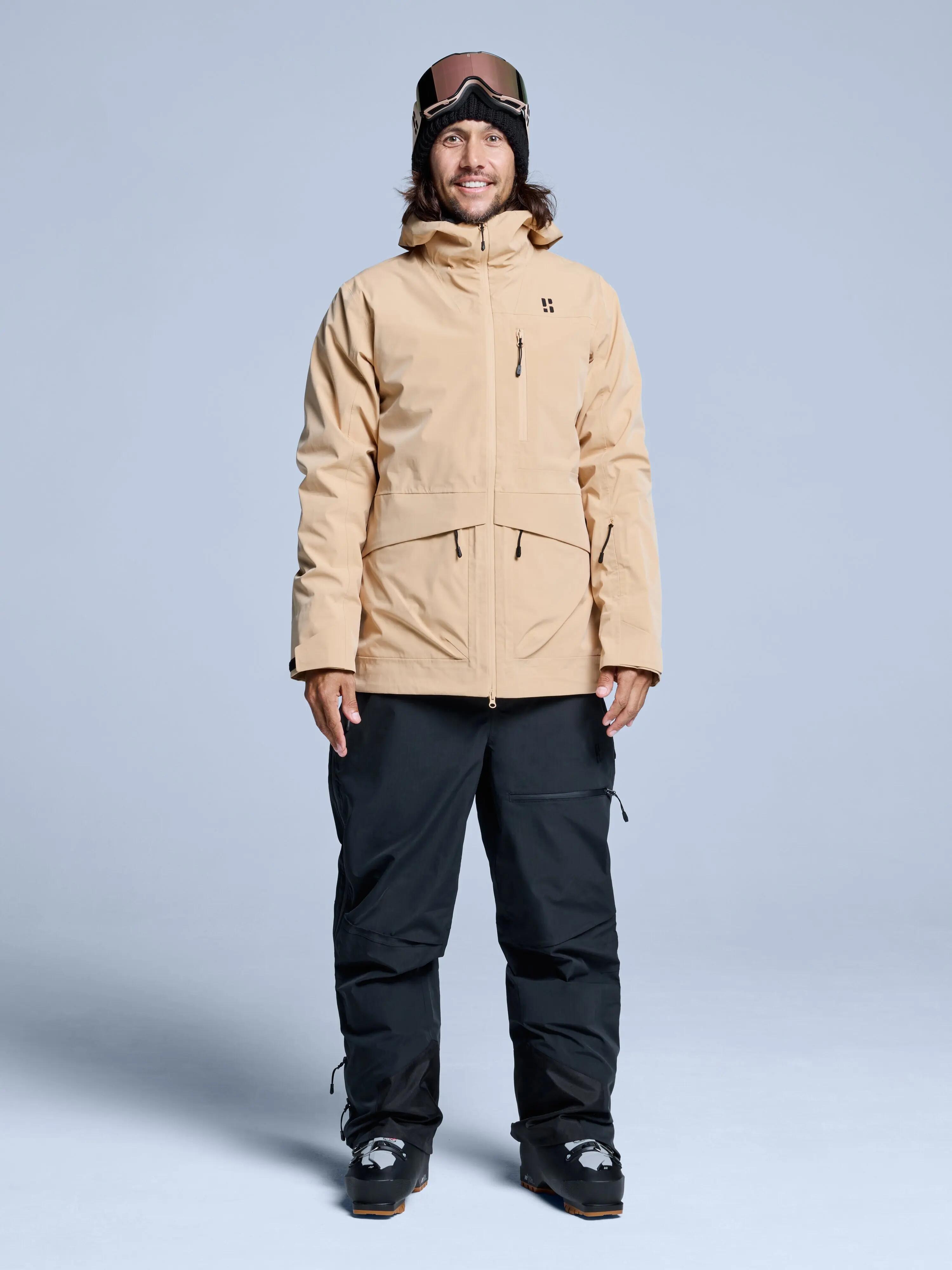 Kurtka narciarska hardshell męska wodoodporna Freeride 3L Shell ciepła piaskowa 9/10