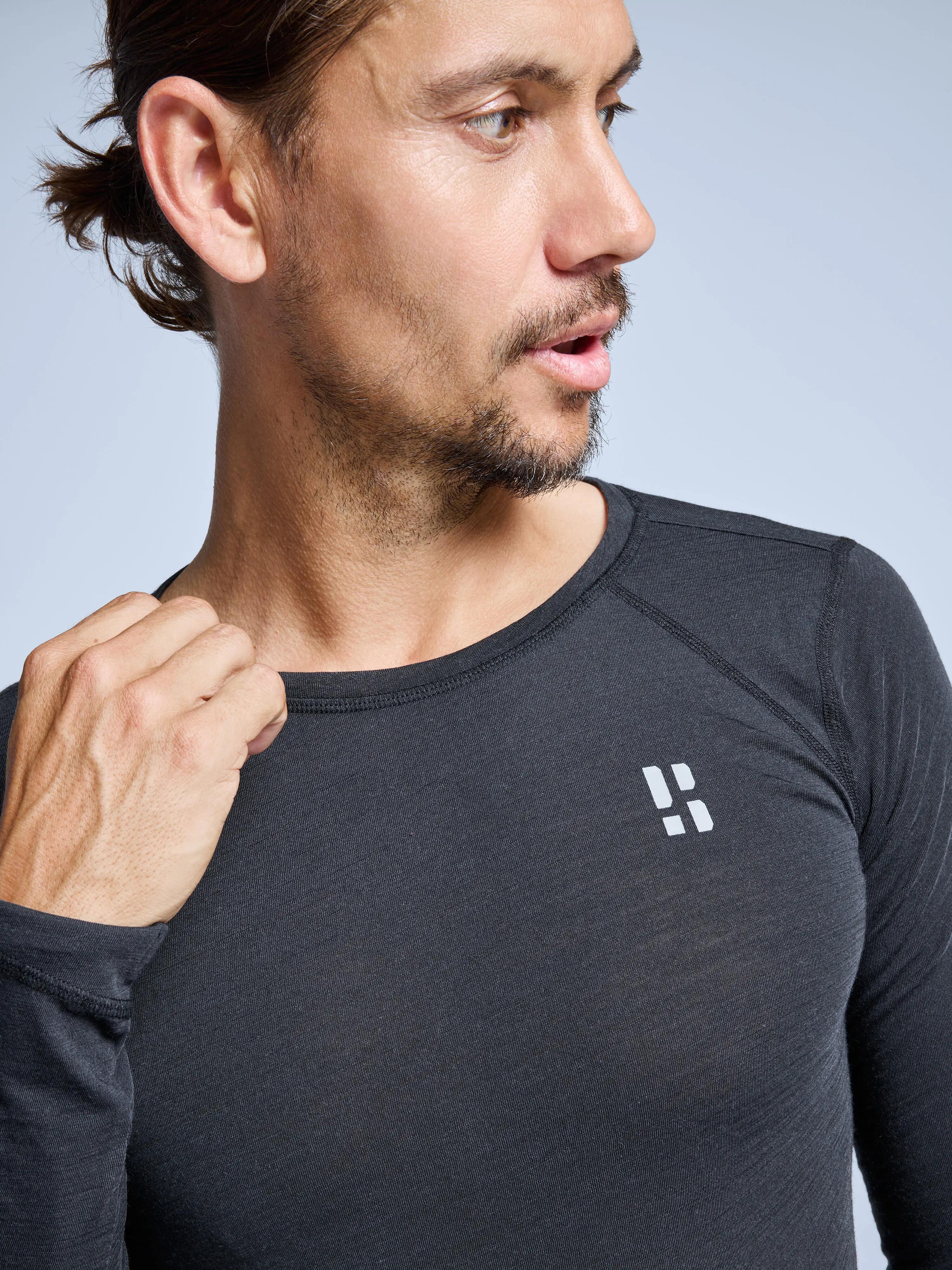 T-shirt thermique - Homme - Laine mérinos - Noir 9/10