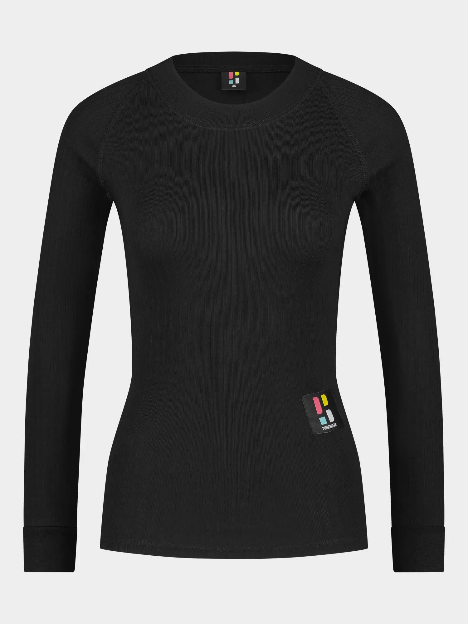 Skiunterwäsche Funktionsshirt Langarm Damen Pro Schwarz 6/7
