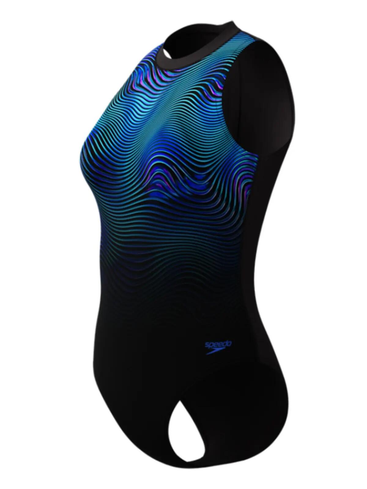 Maillot de bain 1 Pièce Speedo Femme Hydrasuit Bleu/Noir 7/7