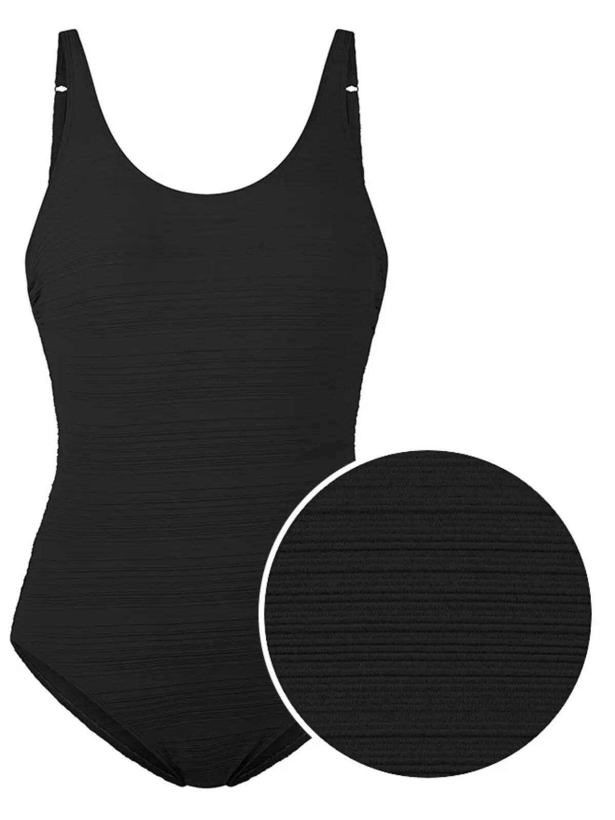 Dames Badpak Basic Zwart 1/5