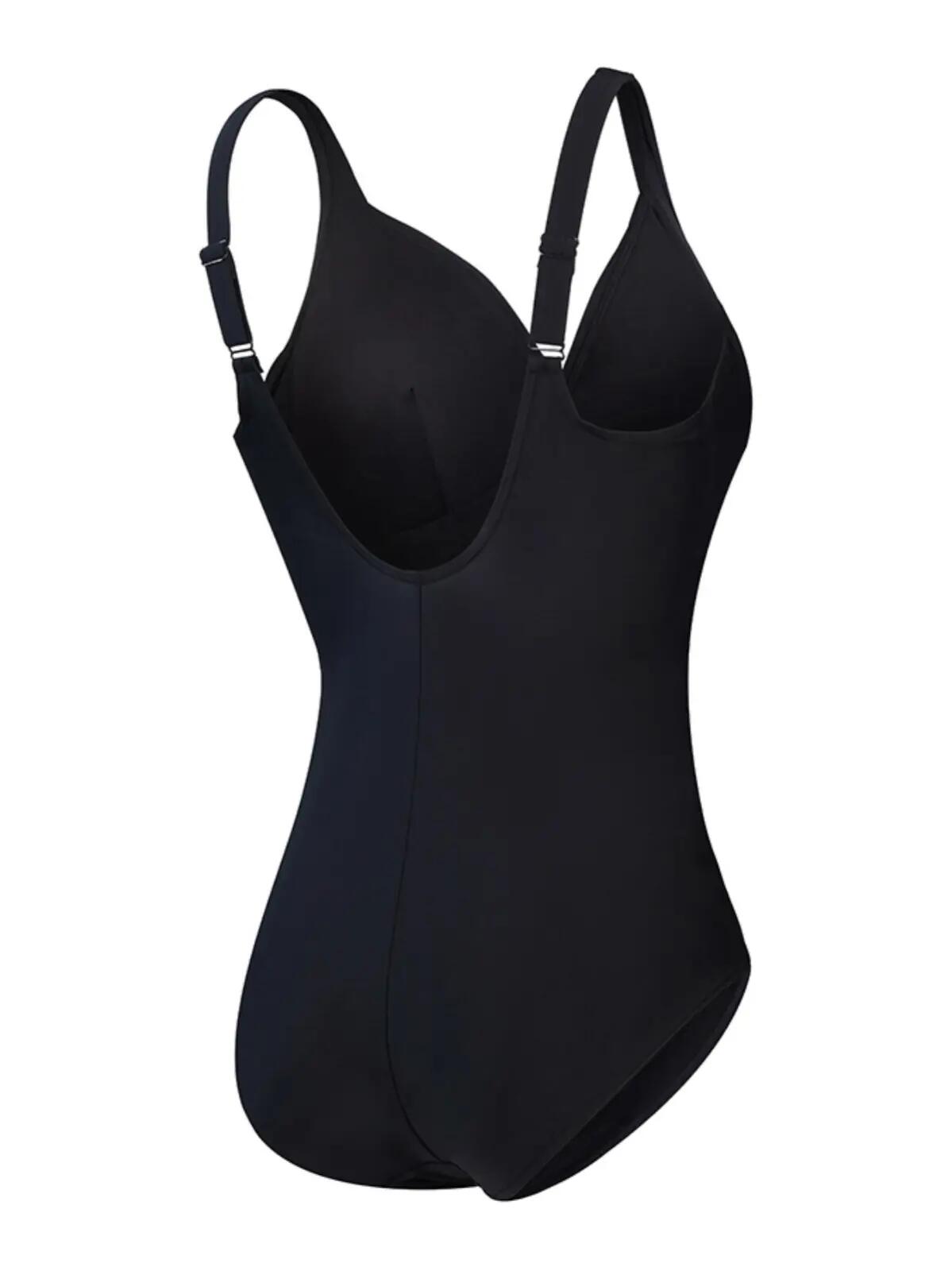 Womens/Ladies One Piece Swimsuit (Black) 7/7