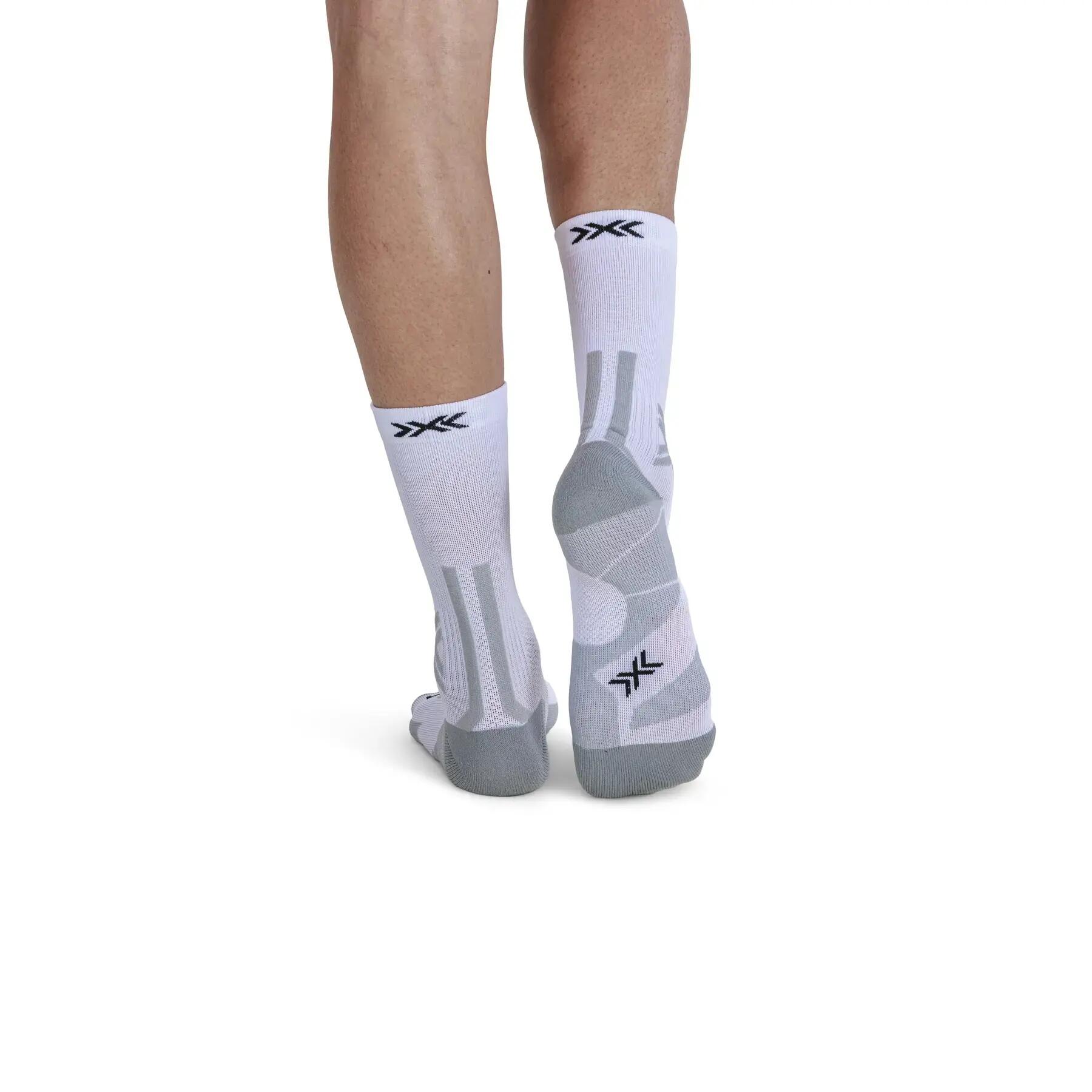 X-Socks Trailrun Discover Crew Sokken Wit/Grijs 4/4