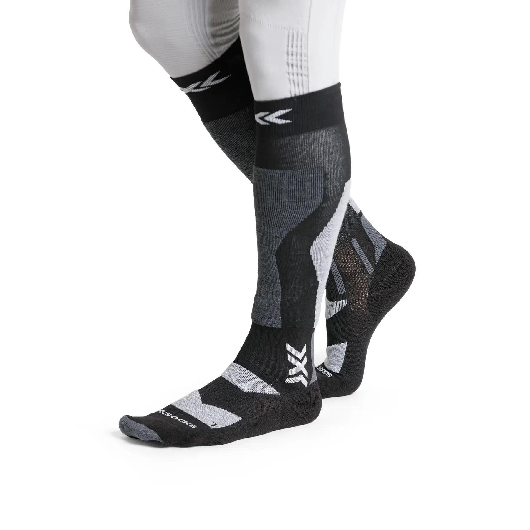 Ski-sokken X-Socks Discover OTC Zwart/Grijs 3/4
