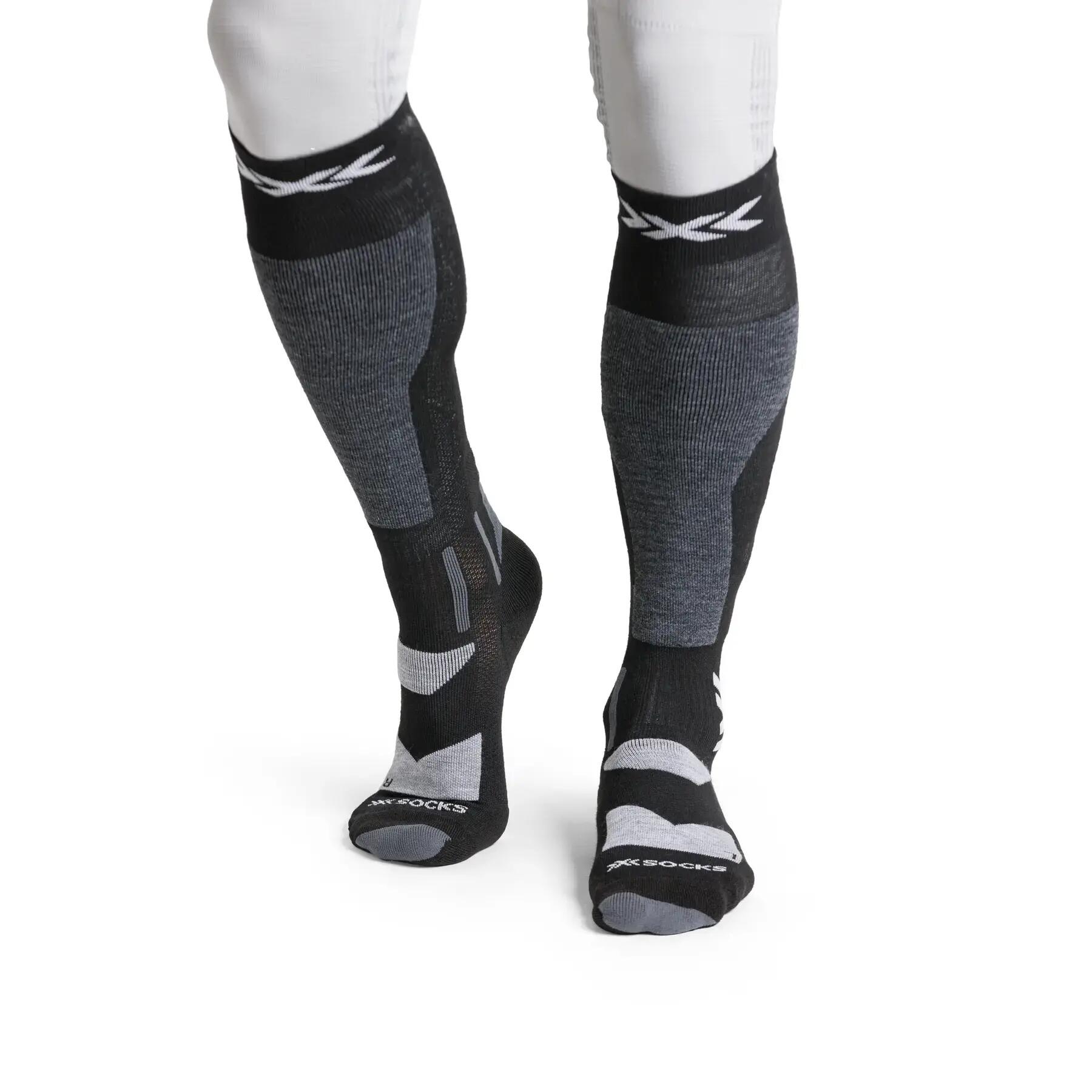 Ski-sokken X-Socks Discover OTC Zwart/Grijs 2/4
