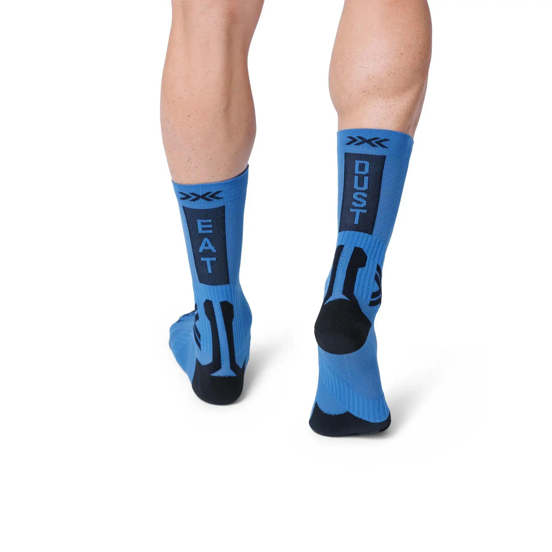 X-Socks Bike Perform Crew Socks Blue/Black 4/4