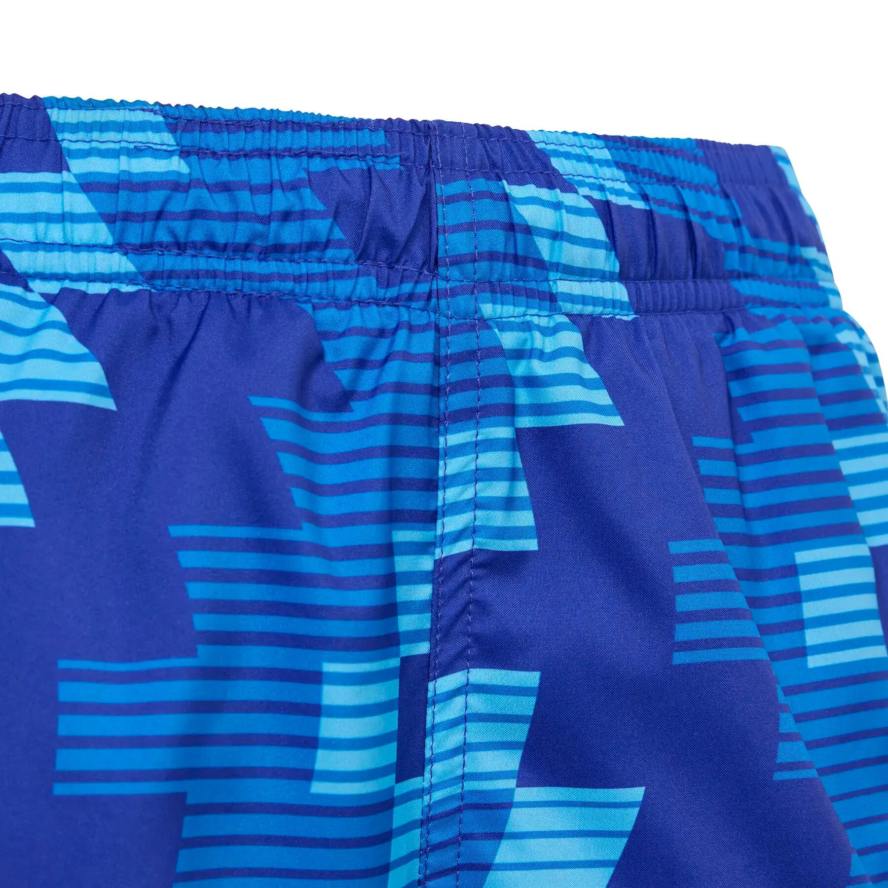 Zwemshort adidas met grafisch voetbalontwerp Blauw 5/5