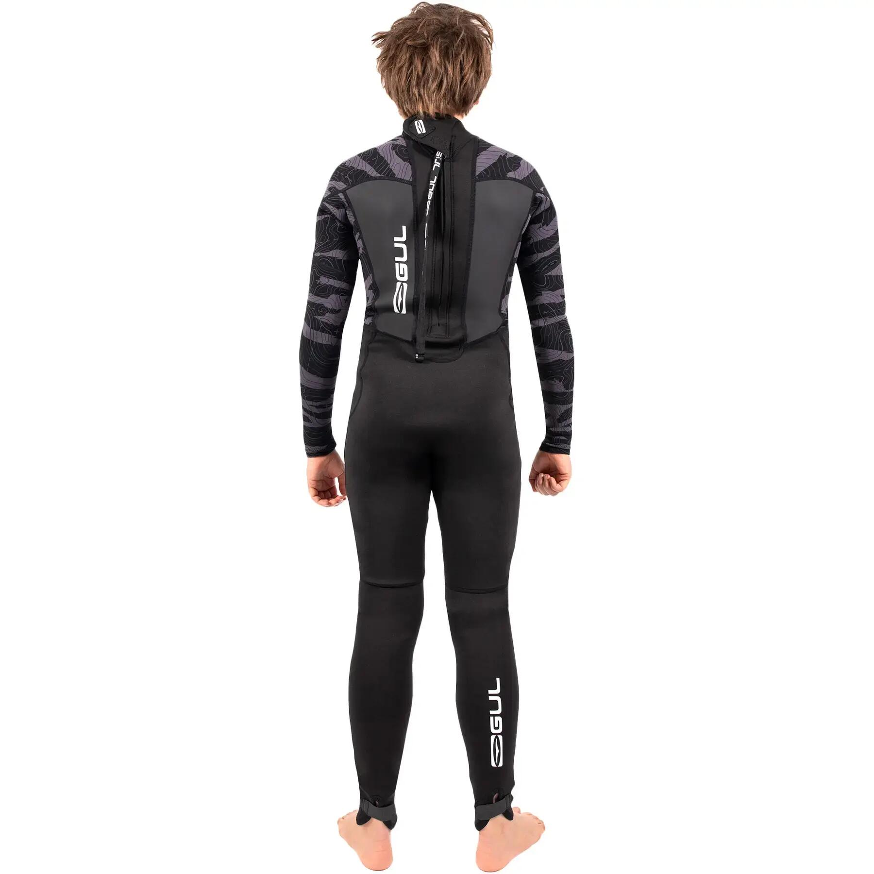 Mono integral de manga larga niño GUL Response Flatlock 3/2 Back-Zip 2/7