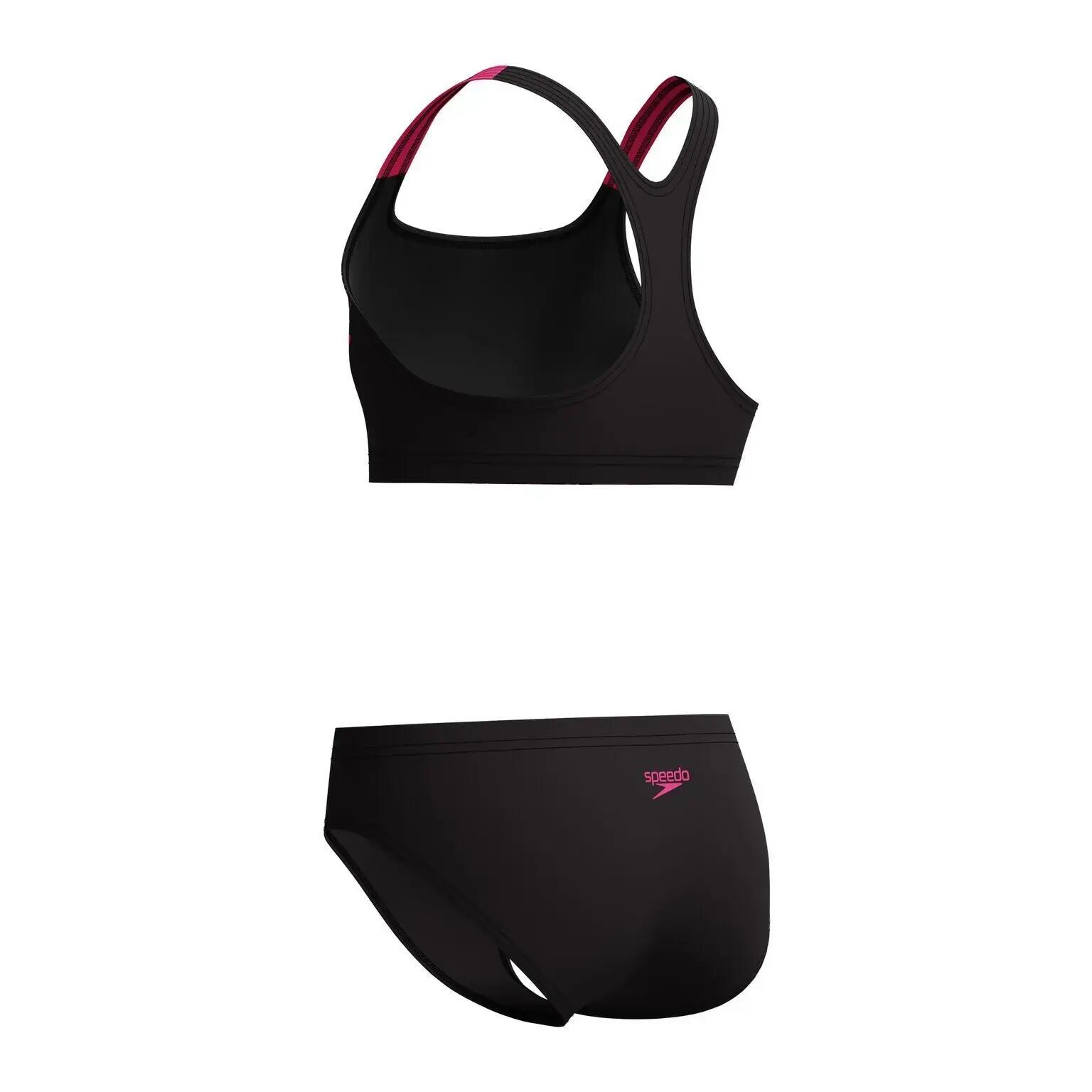 Costume da bagno a 2 pezzi ragazza Speedo Medley Logo Racerback 7/7