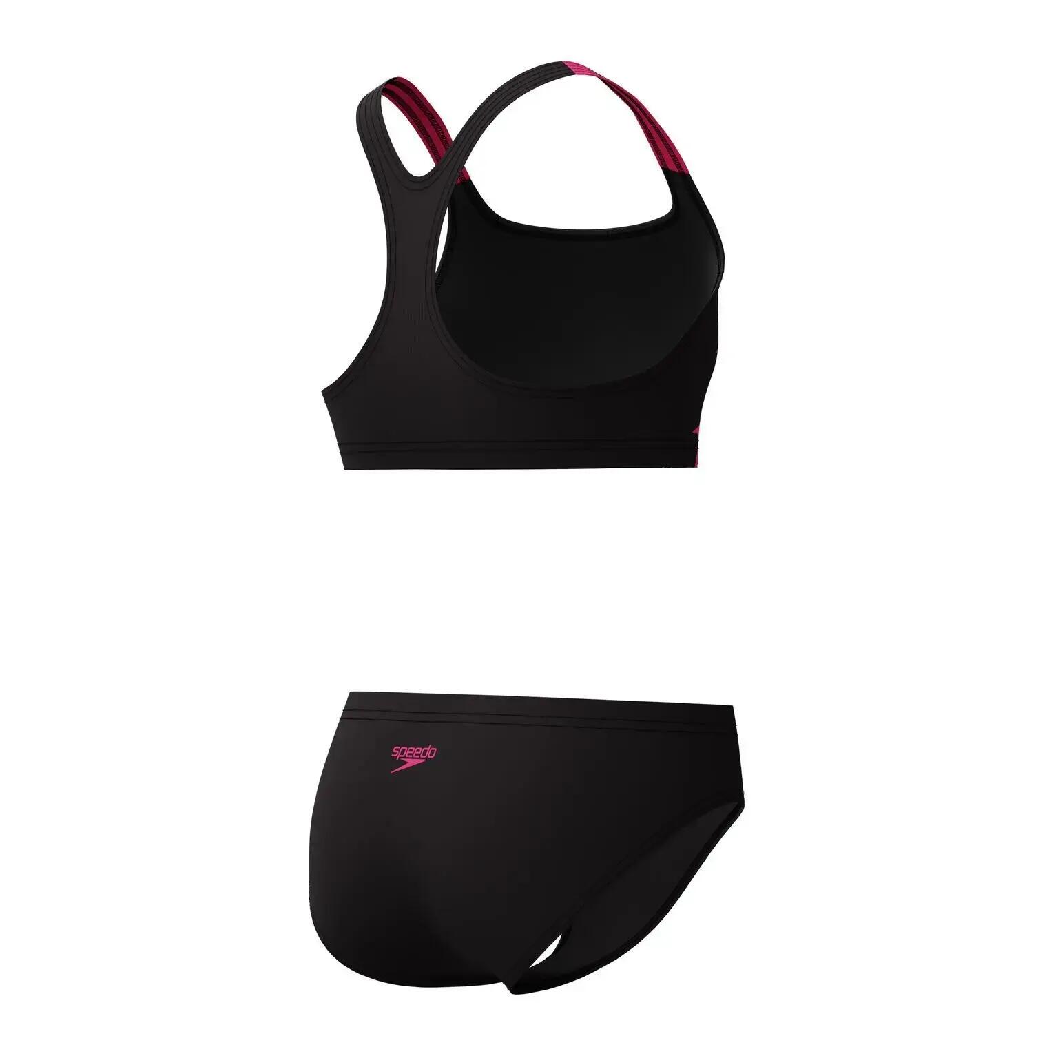 Costume da bagno a 2 pezzi ragazza Speedo Medley Logo Racerback 5/7