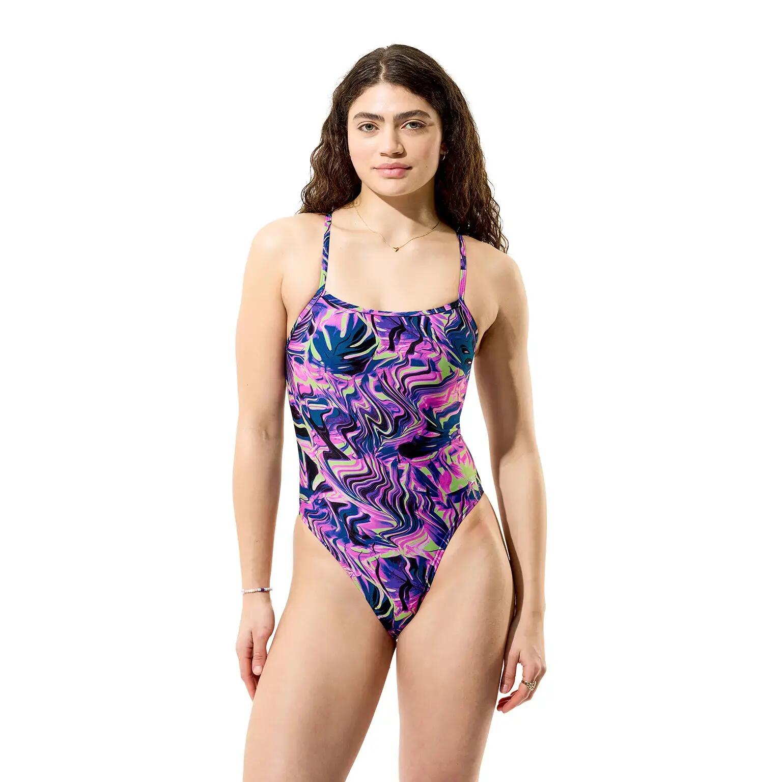 Costume da bagno intero stampato da donna Speedo Web Back 2/7