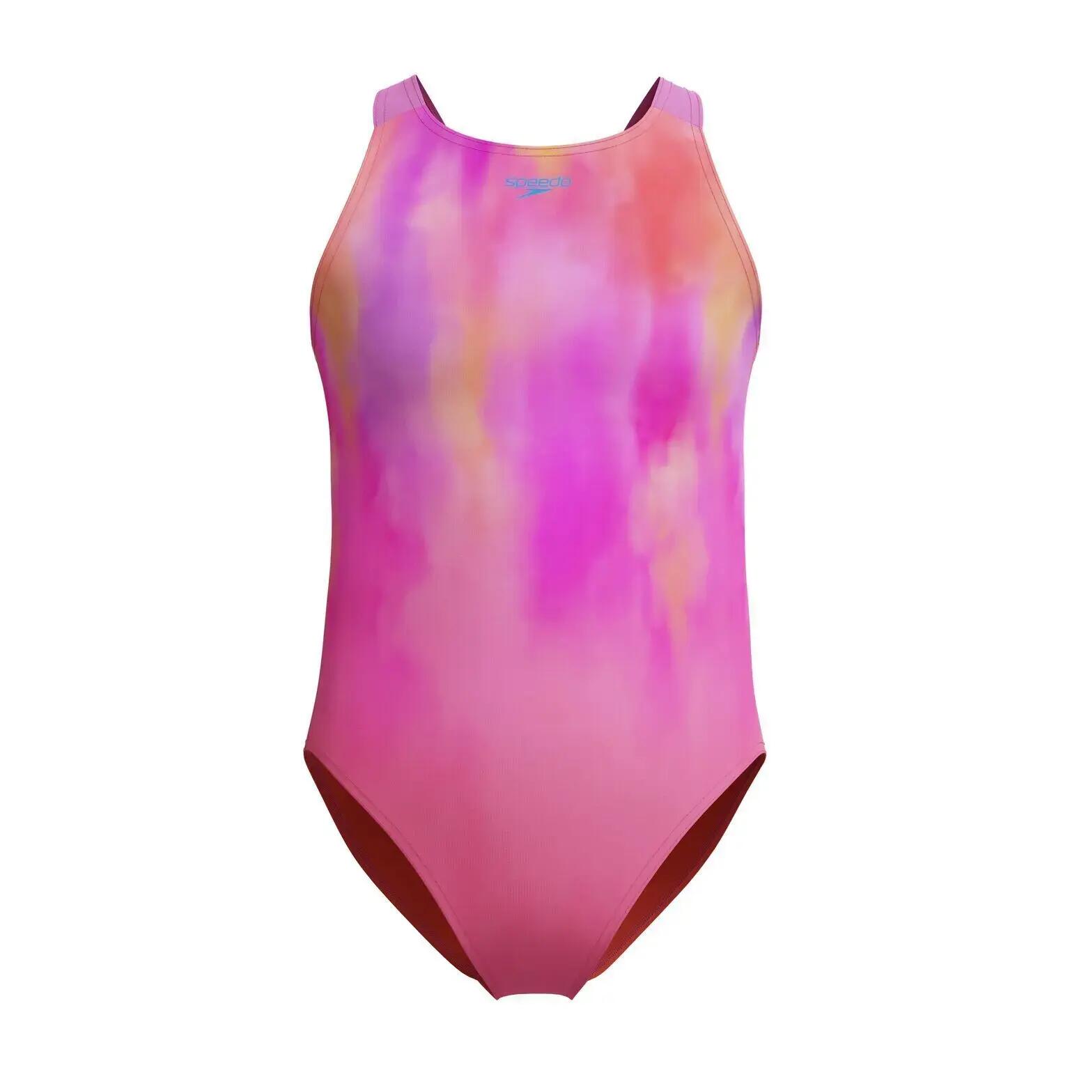 Zwempak - zwemmen - meisjes - pulseback zonder bandjes - roze 2/7