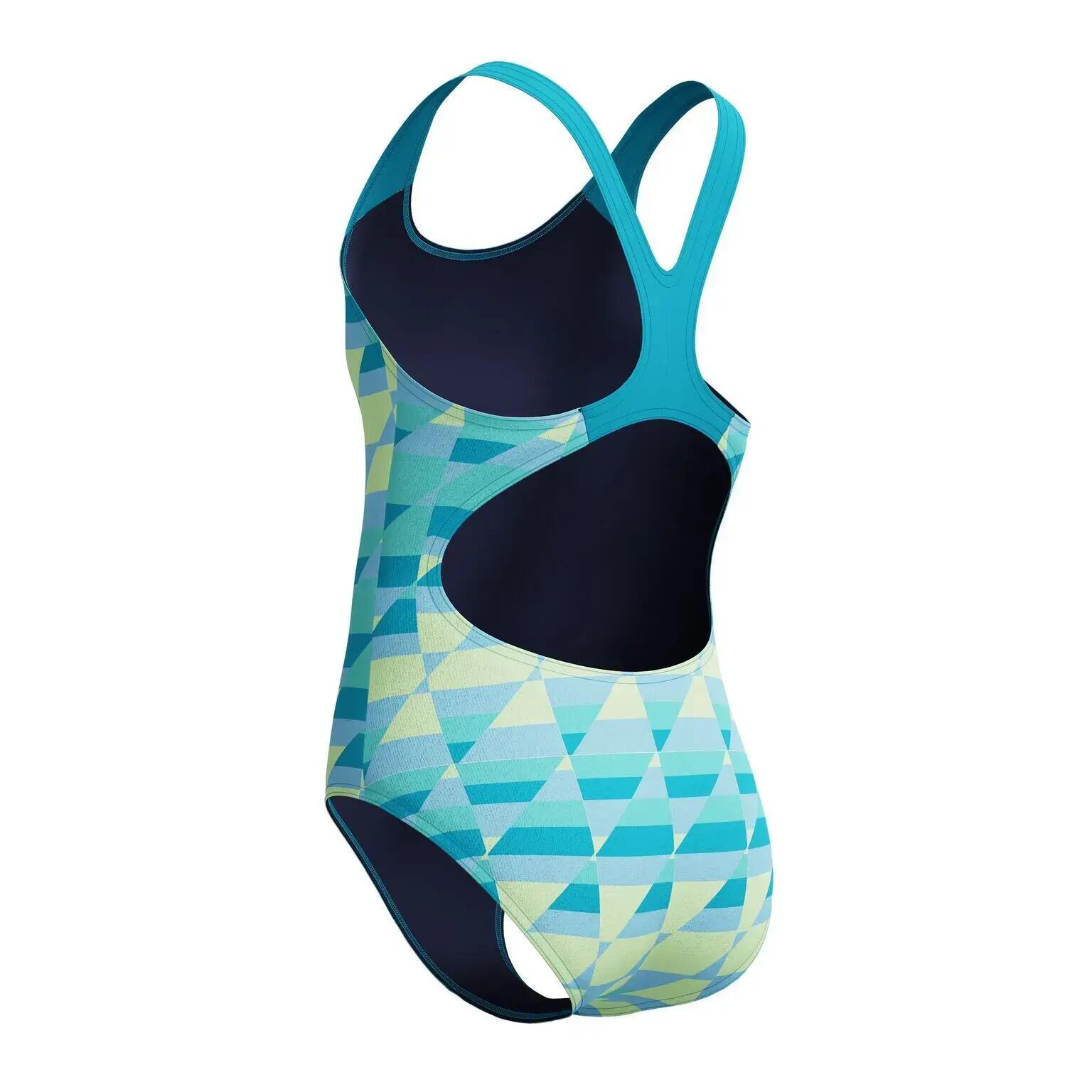 Egyberészes lány fürdőruha Speedo Print Splashb 7/7