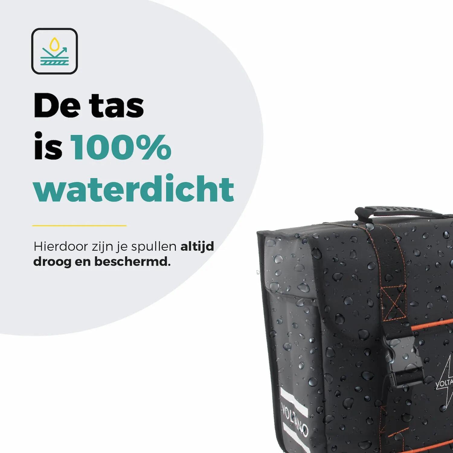 Voltano Enkele Fietstas Afgeschuind Rechts - Zwart - 22 Liter 5/7