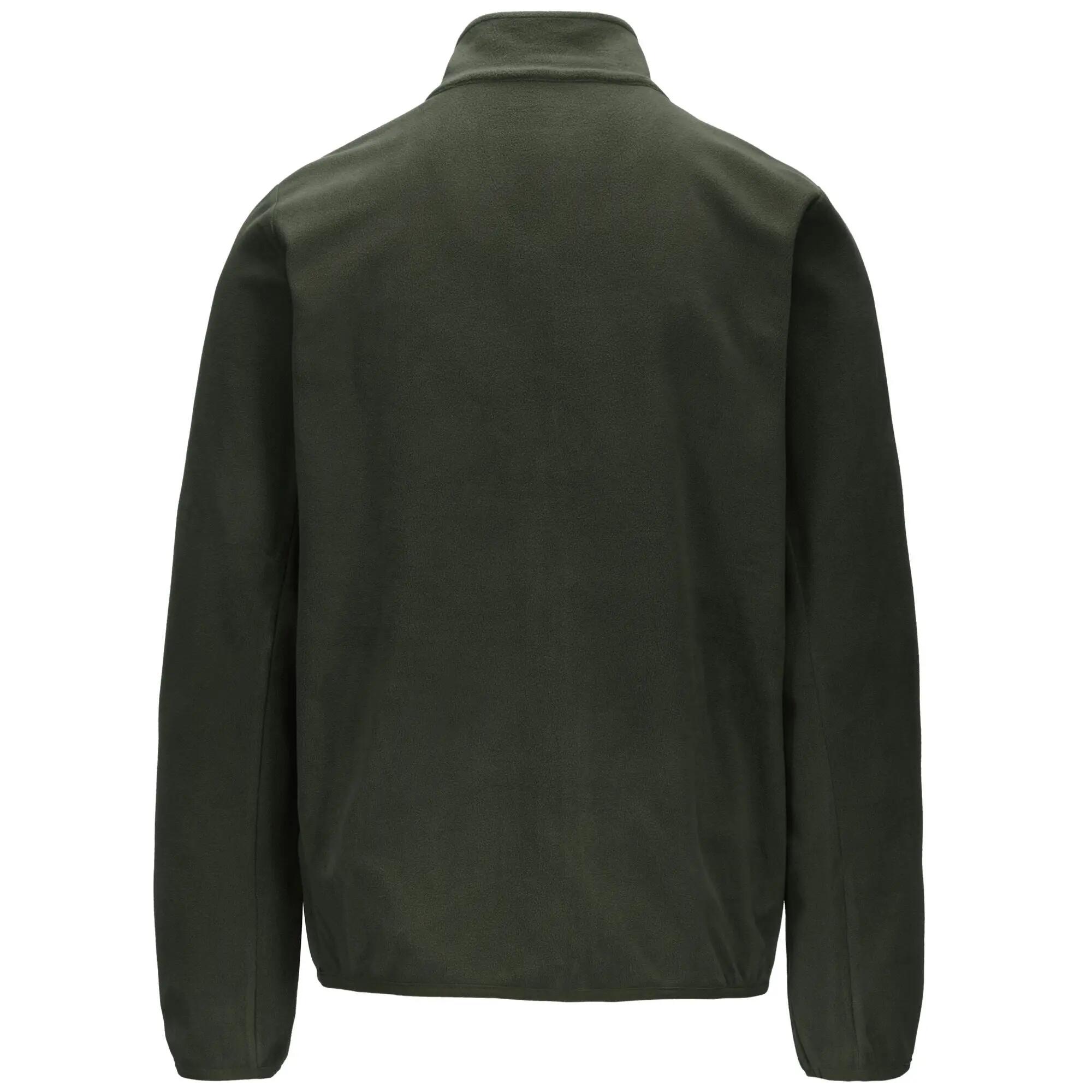Felpa con zip da uomo in poliestere verde da sportivo 3/5