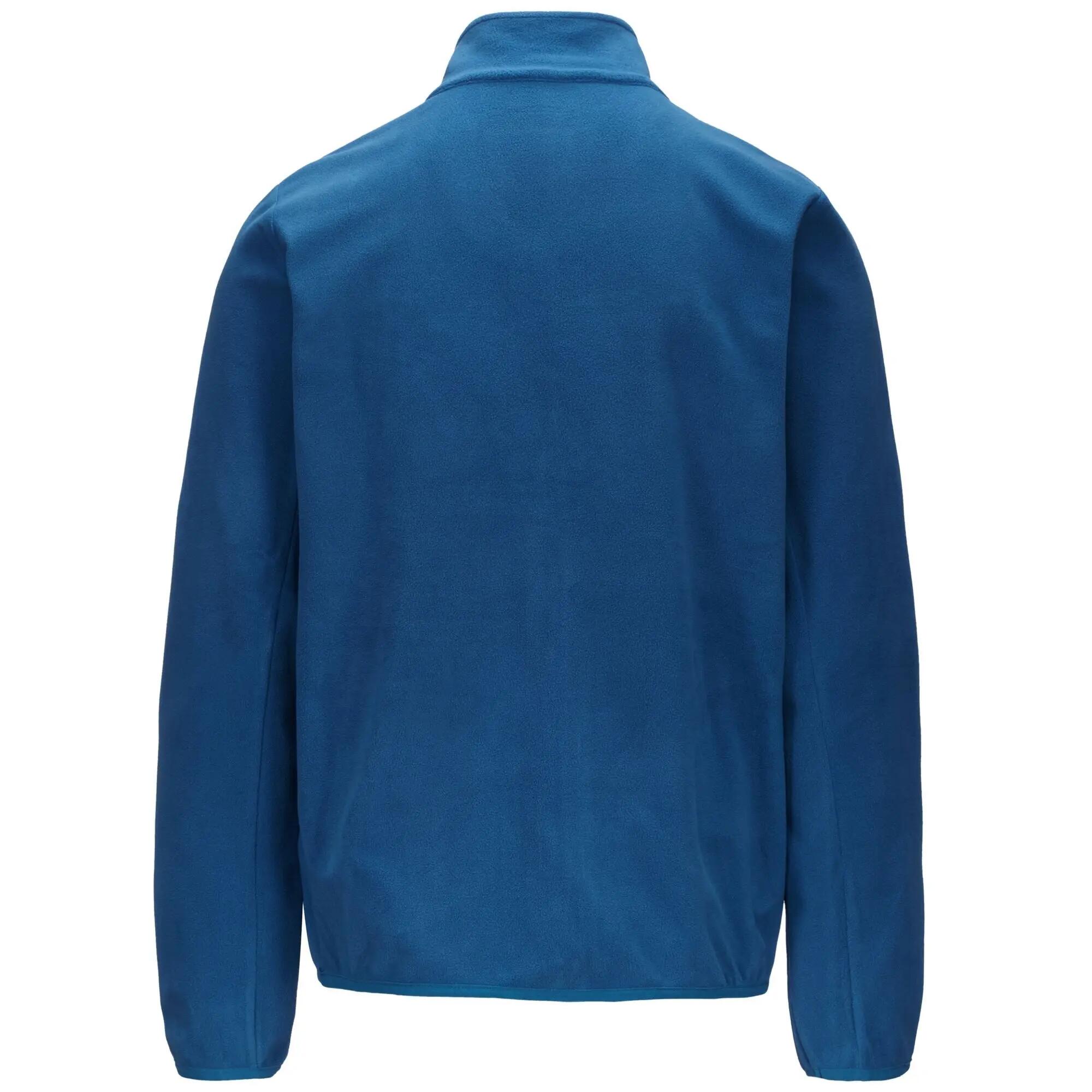 Felpa con zip da uomo in poliestere blu da sportivo 3/5