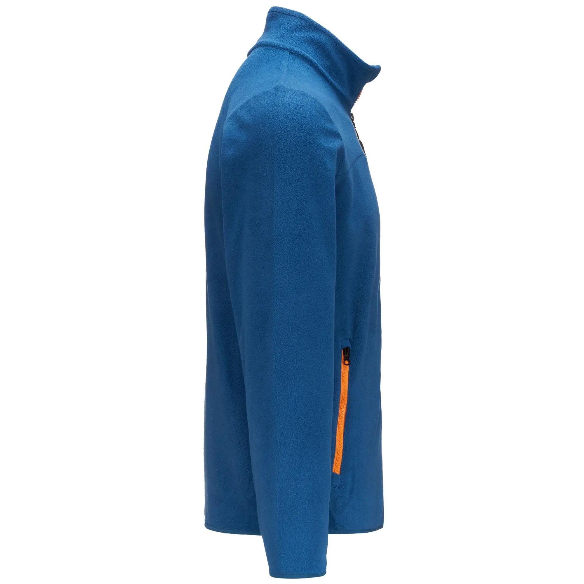 Felpa con zip da uomo in poliestere blu da sportivo 2/5